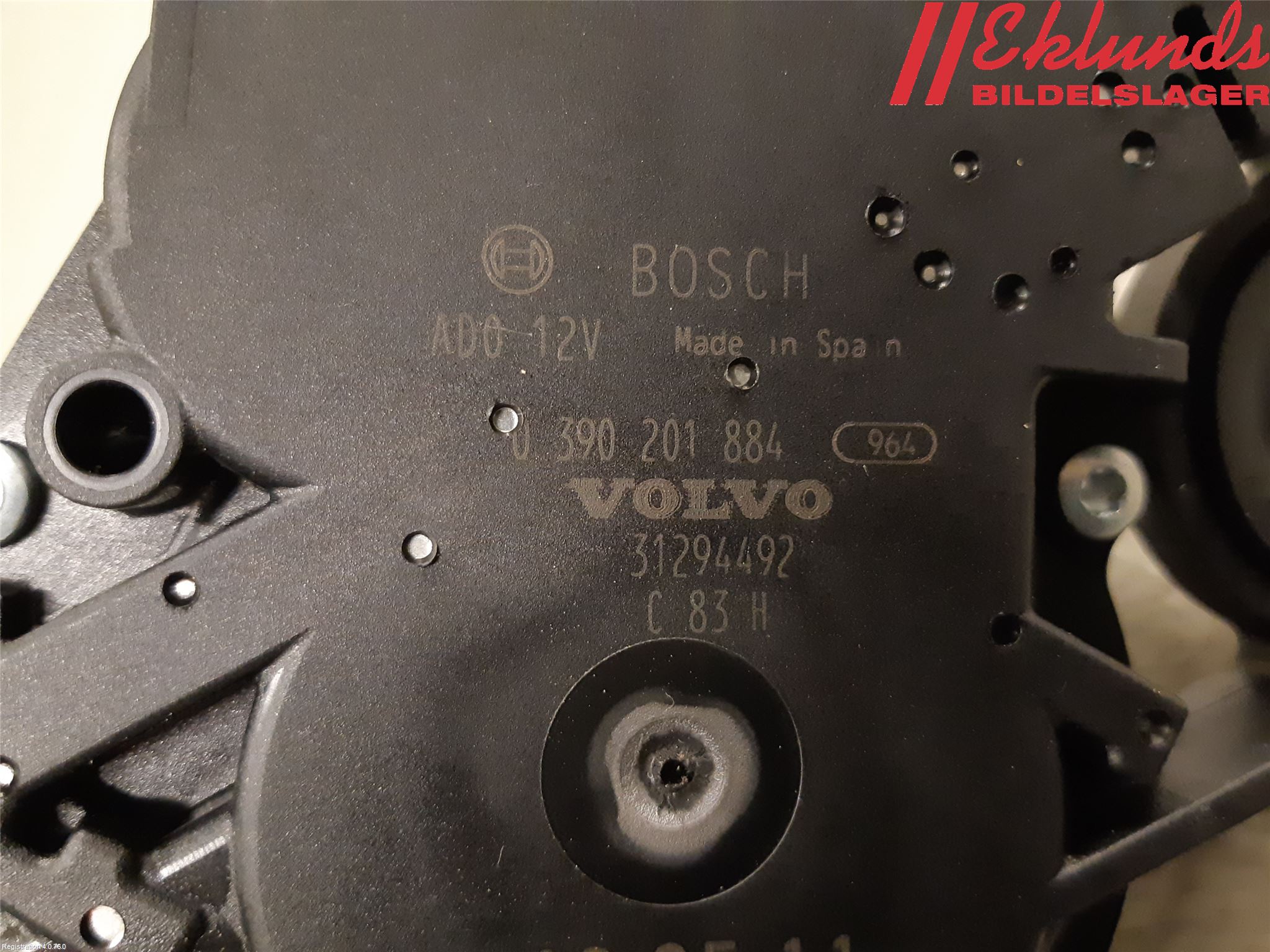 Volvo V60 11-13 Torkarmotor Baklucka