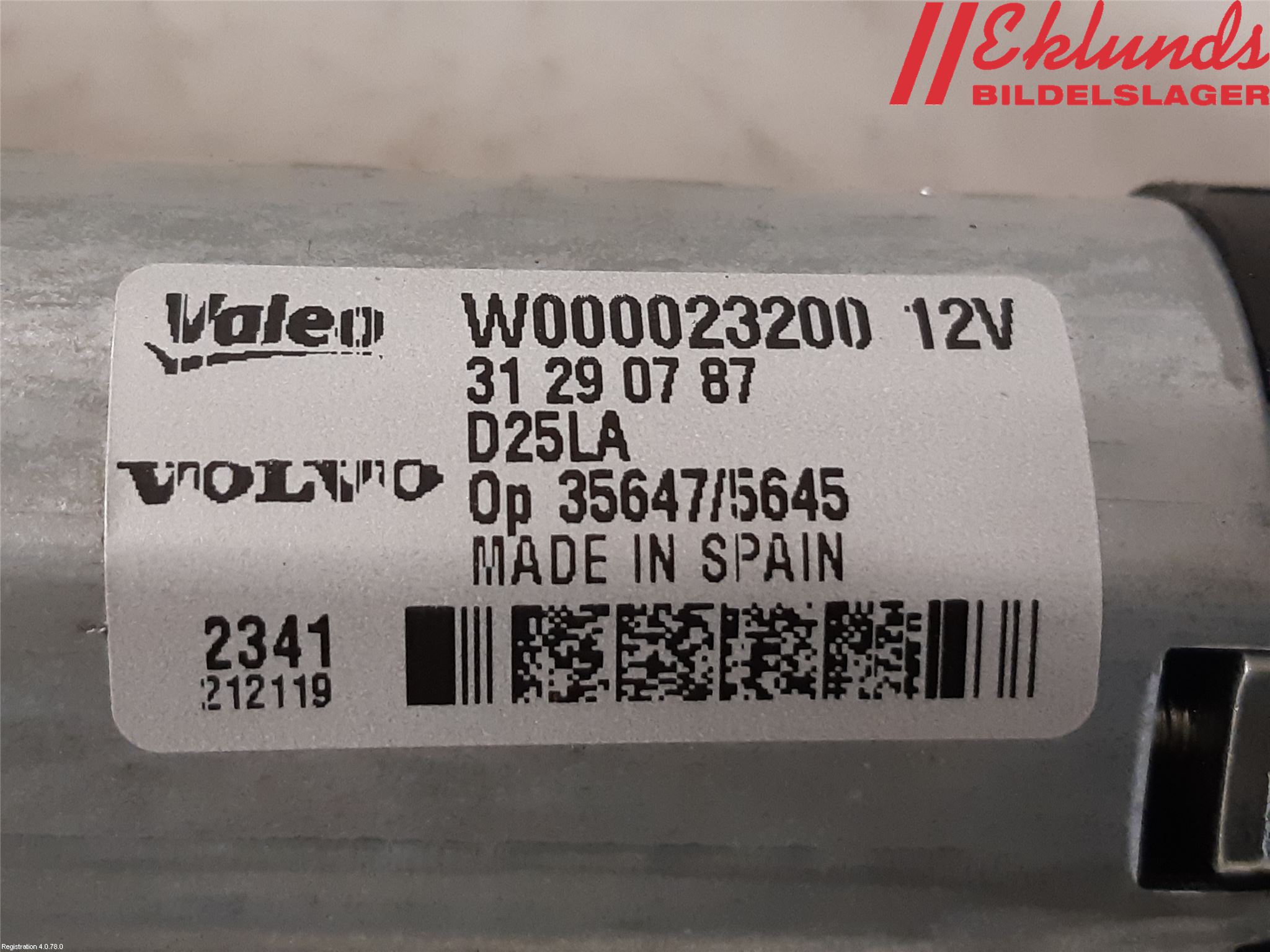 Volvo V70 08-13 Torkarmotor Baklucka