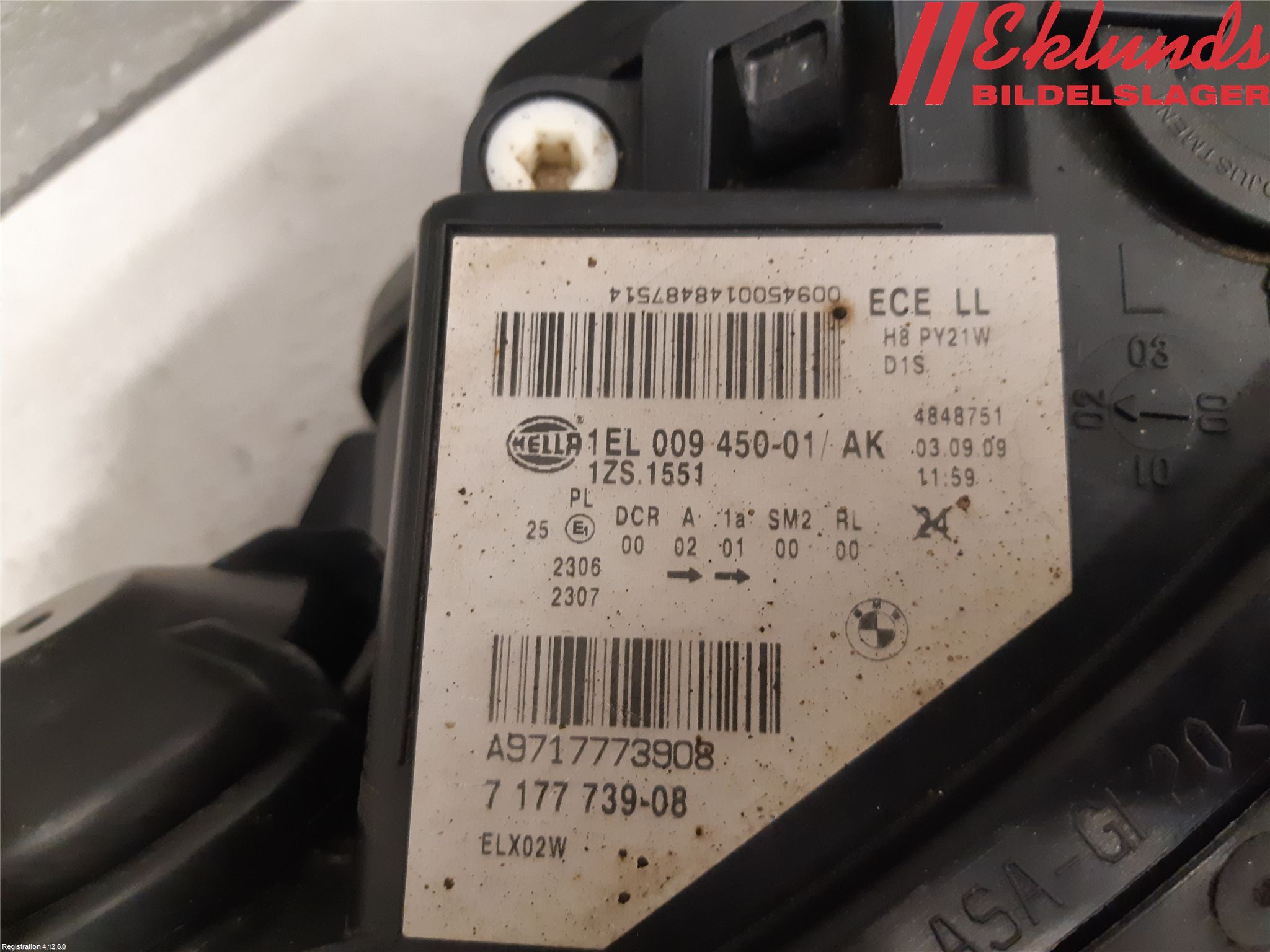 BMW 5 E60/61 Sed/Tou 02-10 Strålkastare Vänster