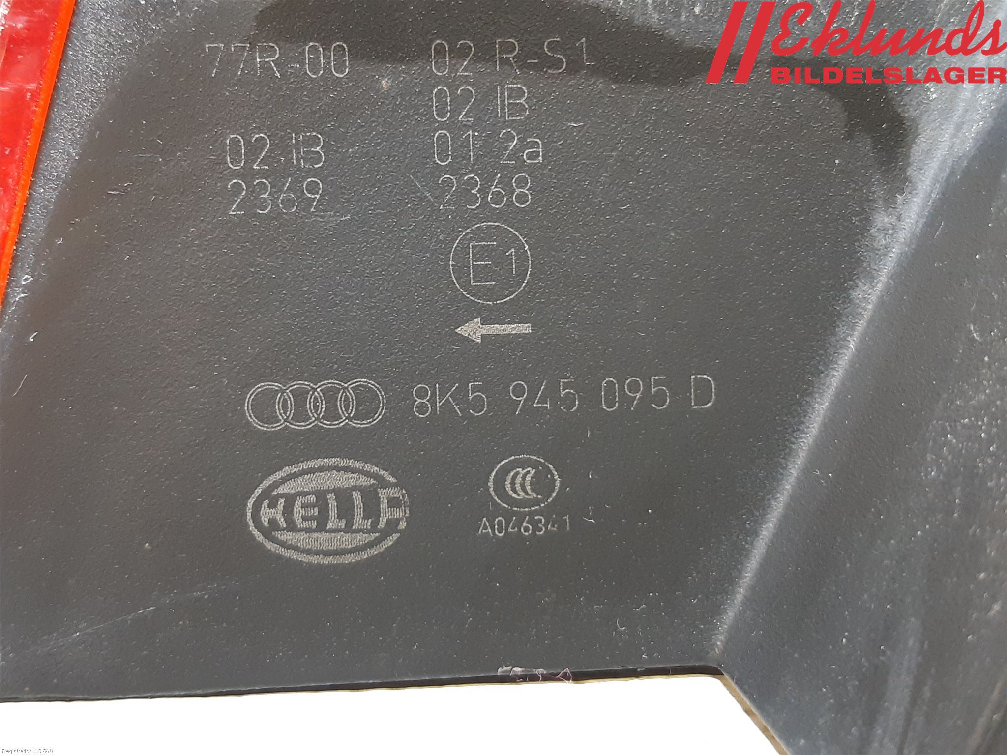 Audi A4/S4 08-11 Bakljus Vänster