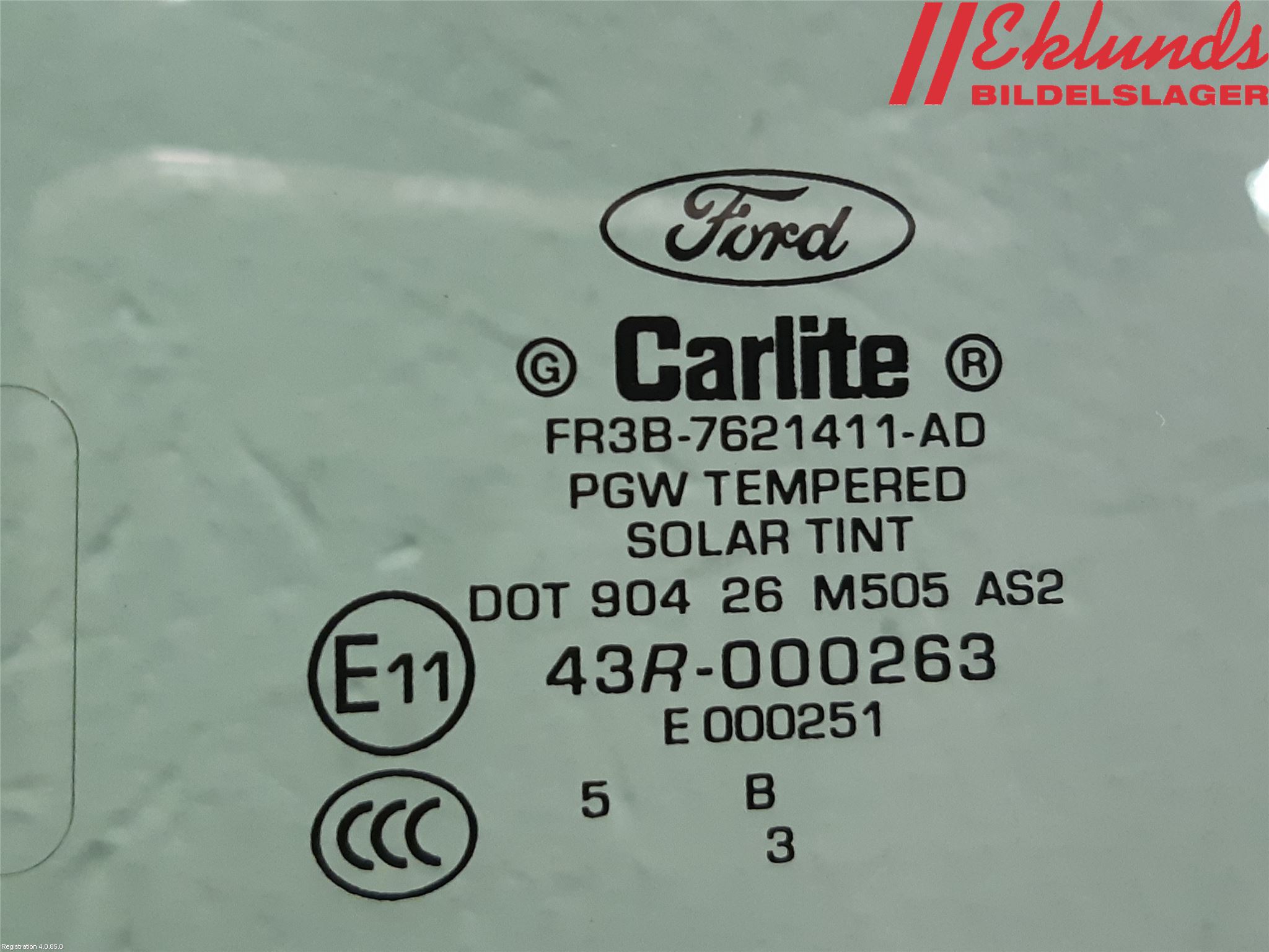 Ford MUSTANG VI 15-22 Dörruta 2D Vänster