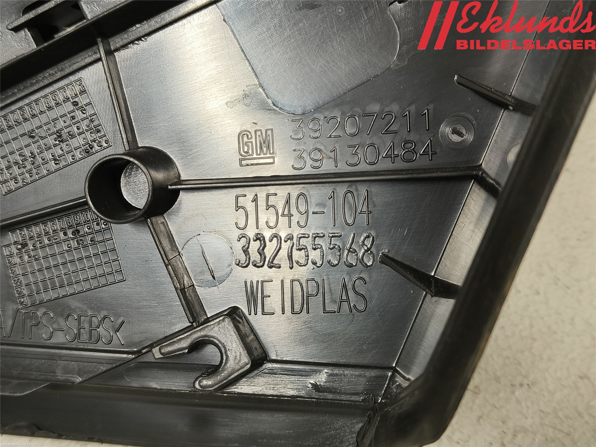 Opel ASTRA K 16-22 Dörr Dekorlist Fram Hö
