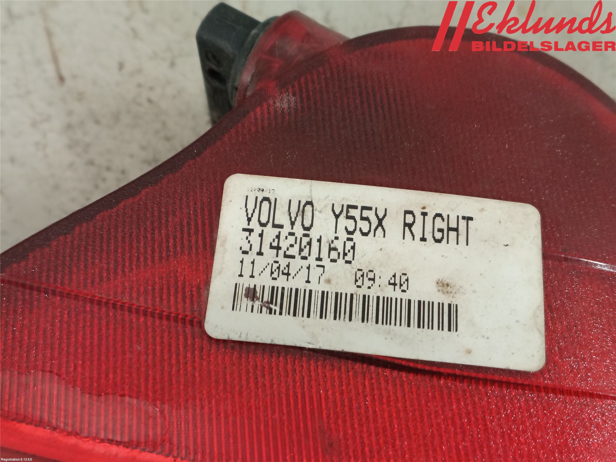 Volvo V40 12-19 Dimljus/Reflex Bak