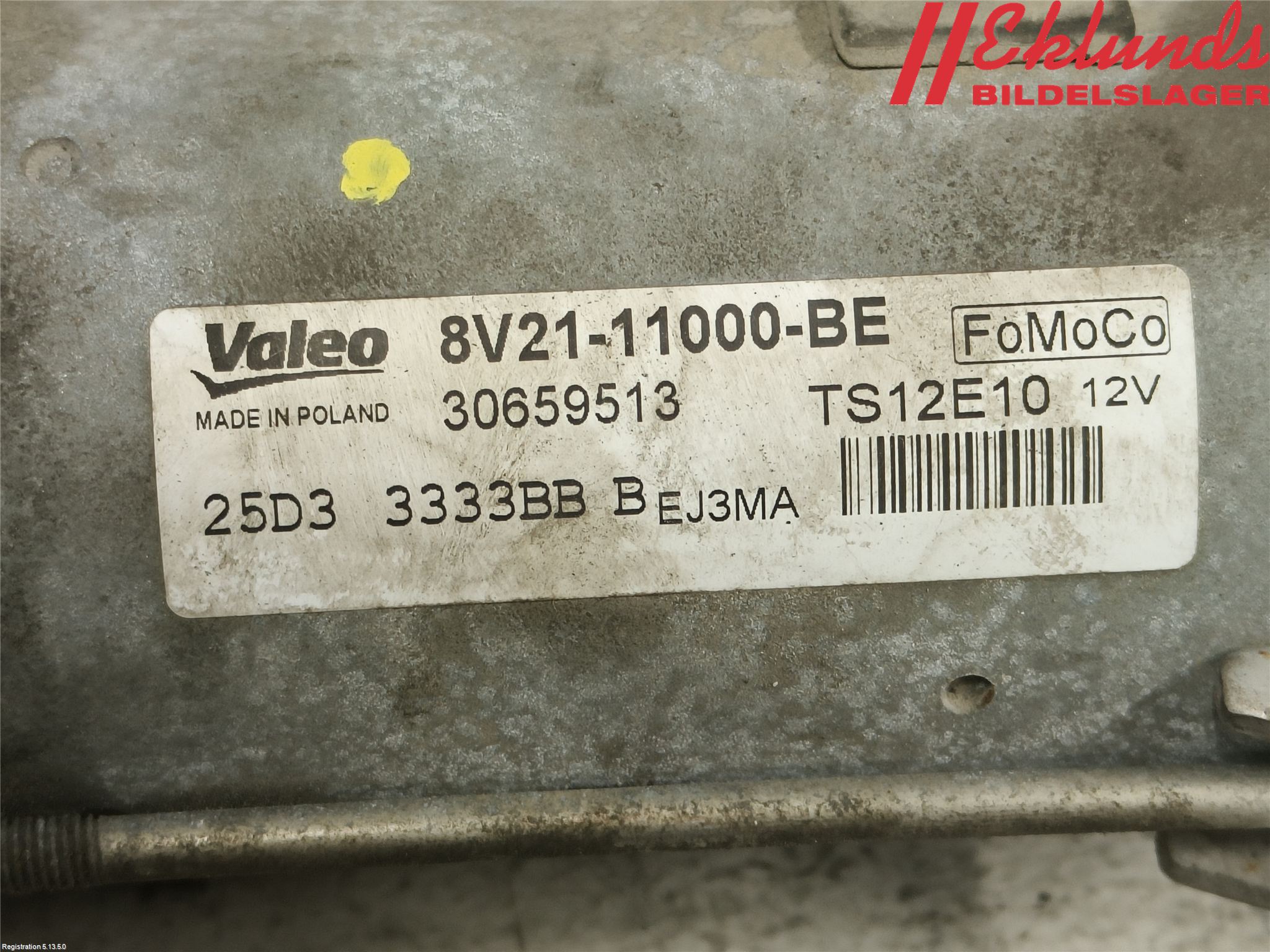 Ford FIESTA 09-12 Startmotor