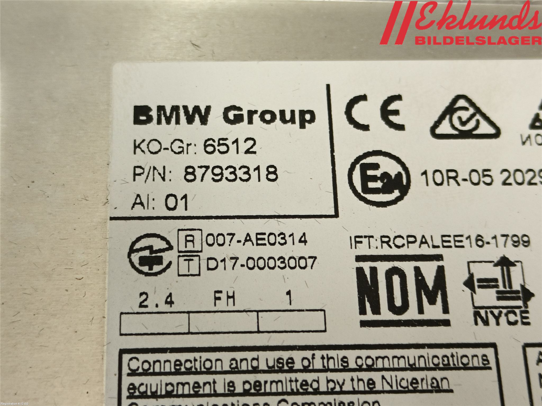 BMW 5 G30/G31/F90 17-23 Cd Radio - Multimediapanel