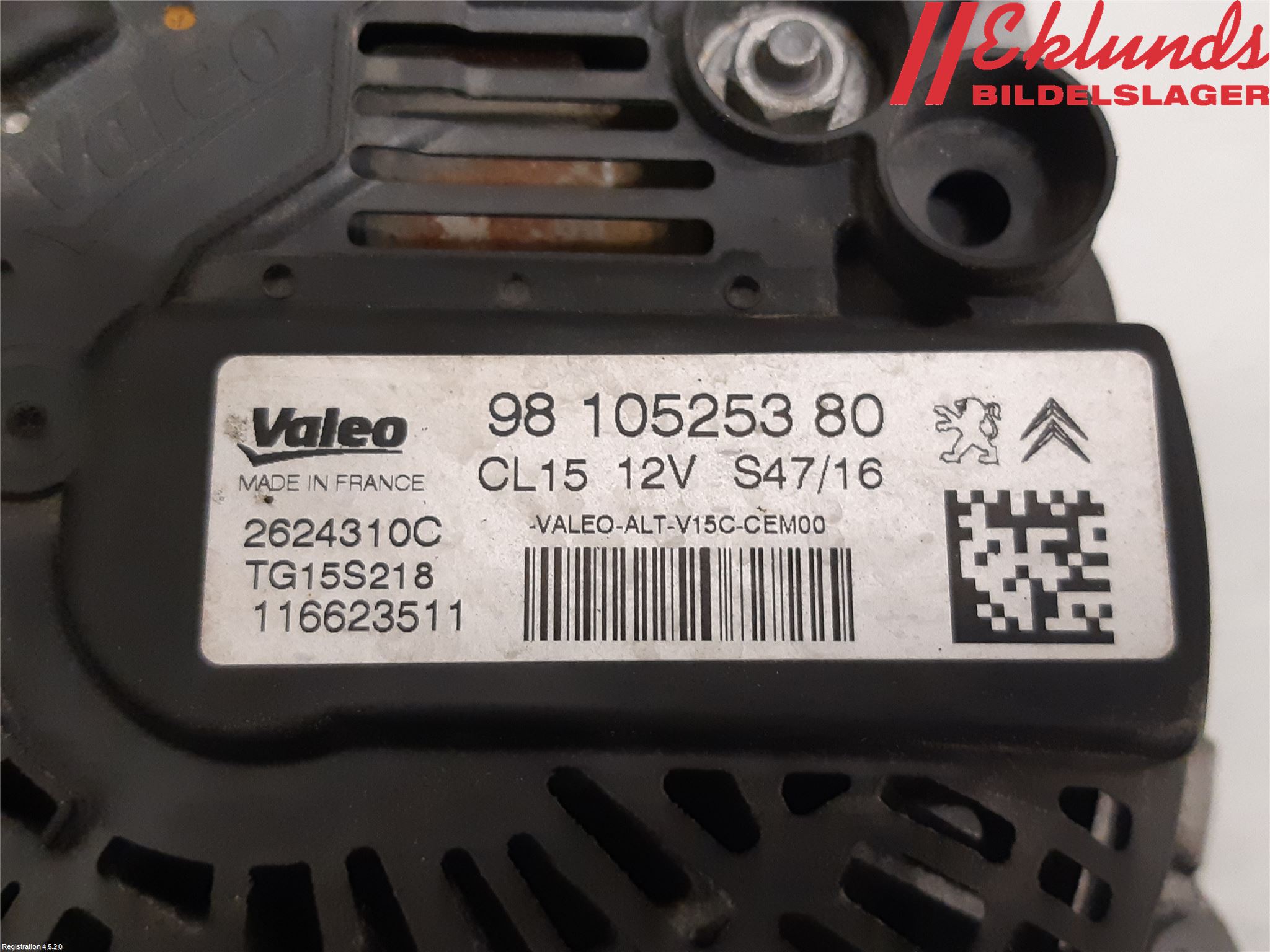 Citroen BERLINGO 08-18 Generator