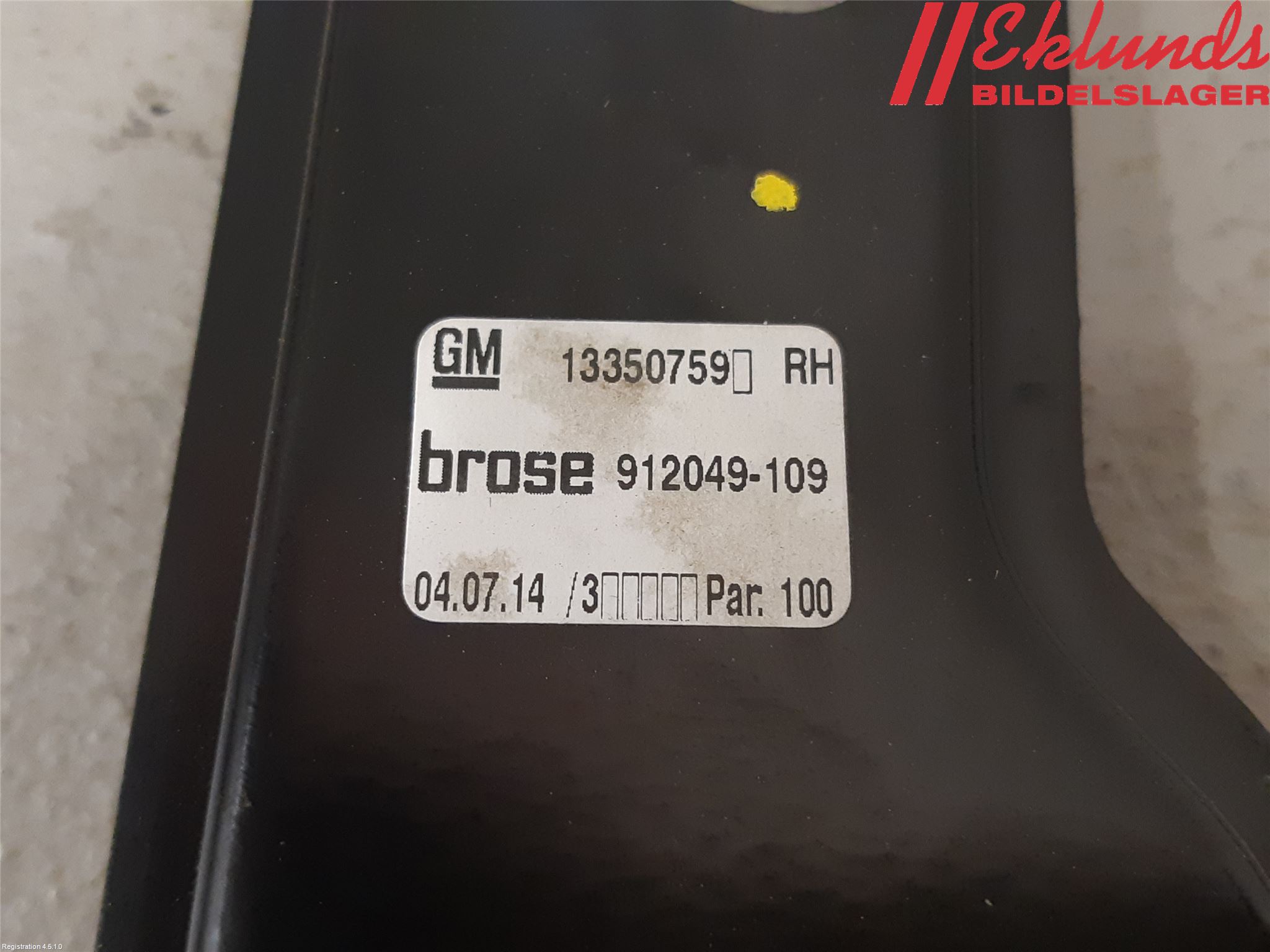 Opel ASTRA J 10-15 Fönsterhiss El Kompl