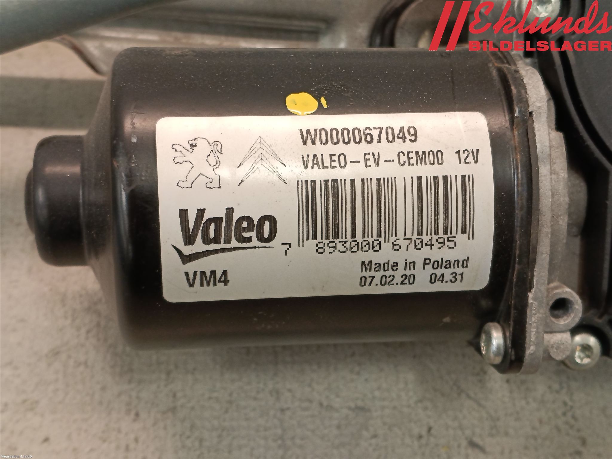 Toyota PROACE II 16- Torkarmotor Vindruta