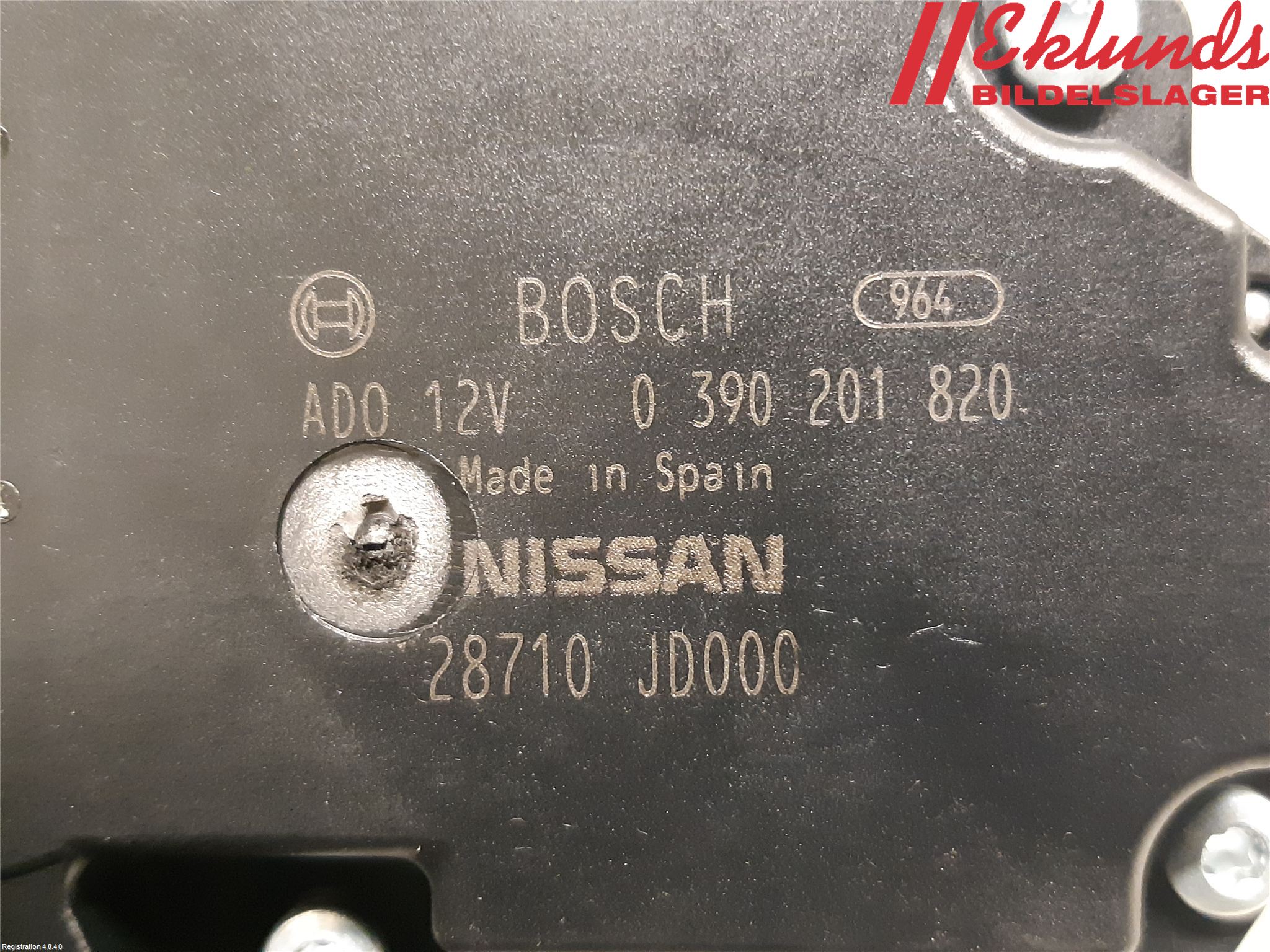 Nissan QASHQAI 10-14 Torkarmotor Baklucka