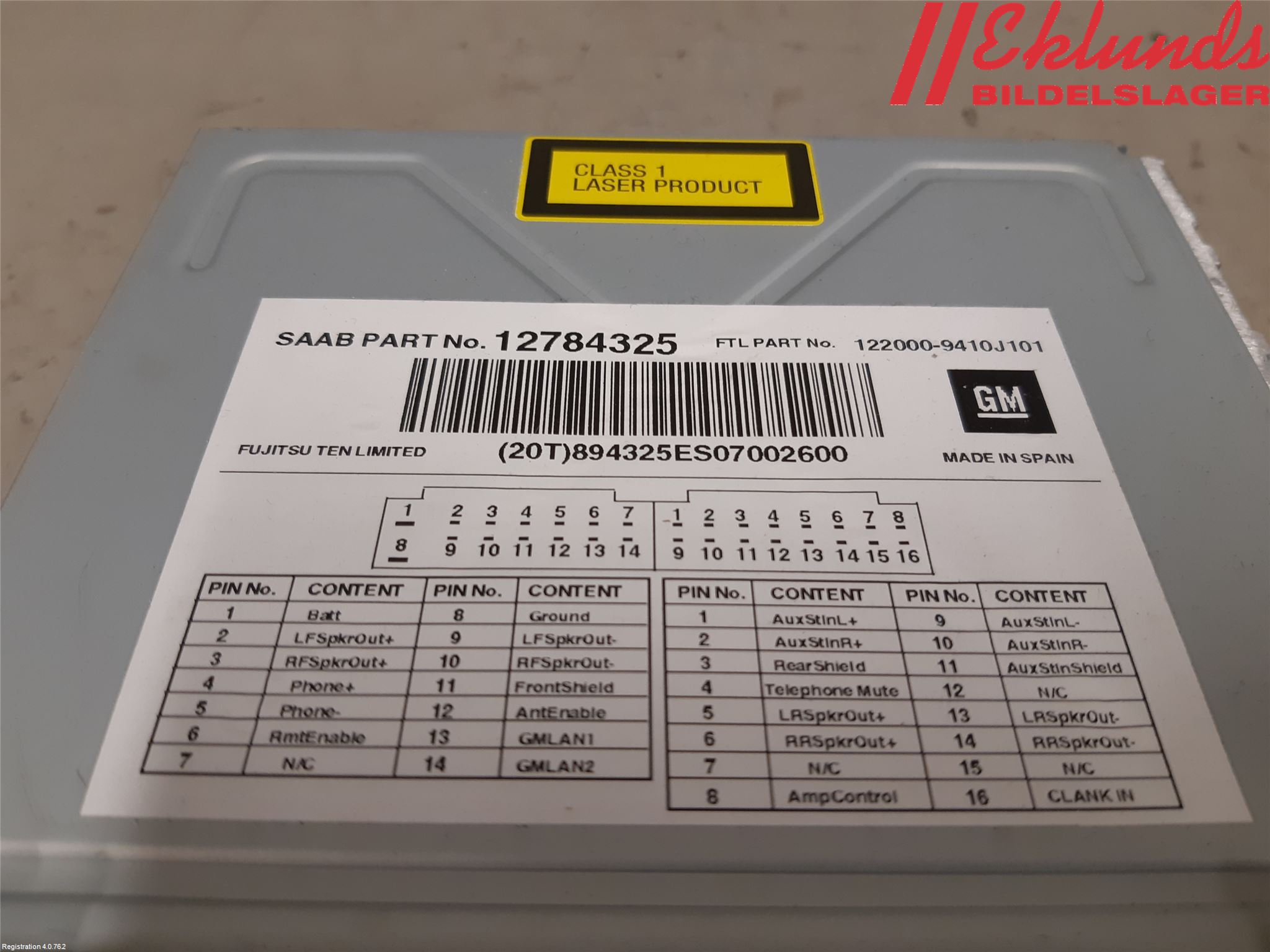 Saab 9-5     06-10 Cd Radio - Multimediapanel