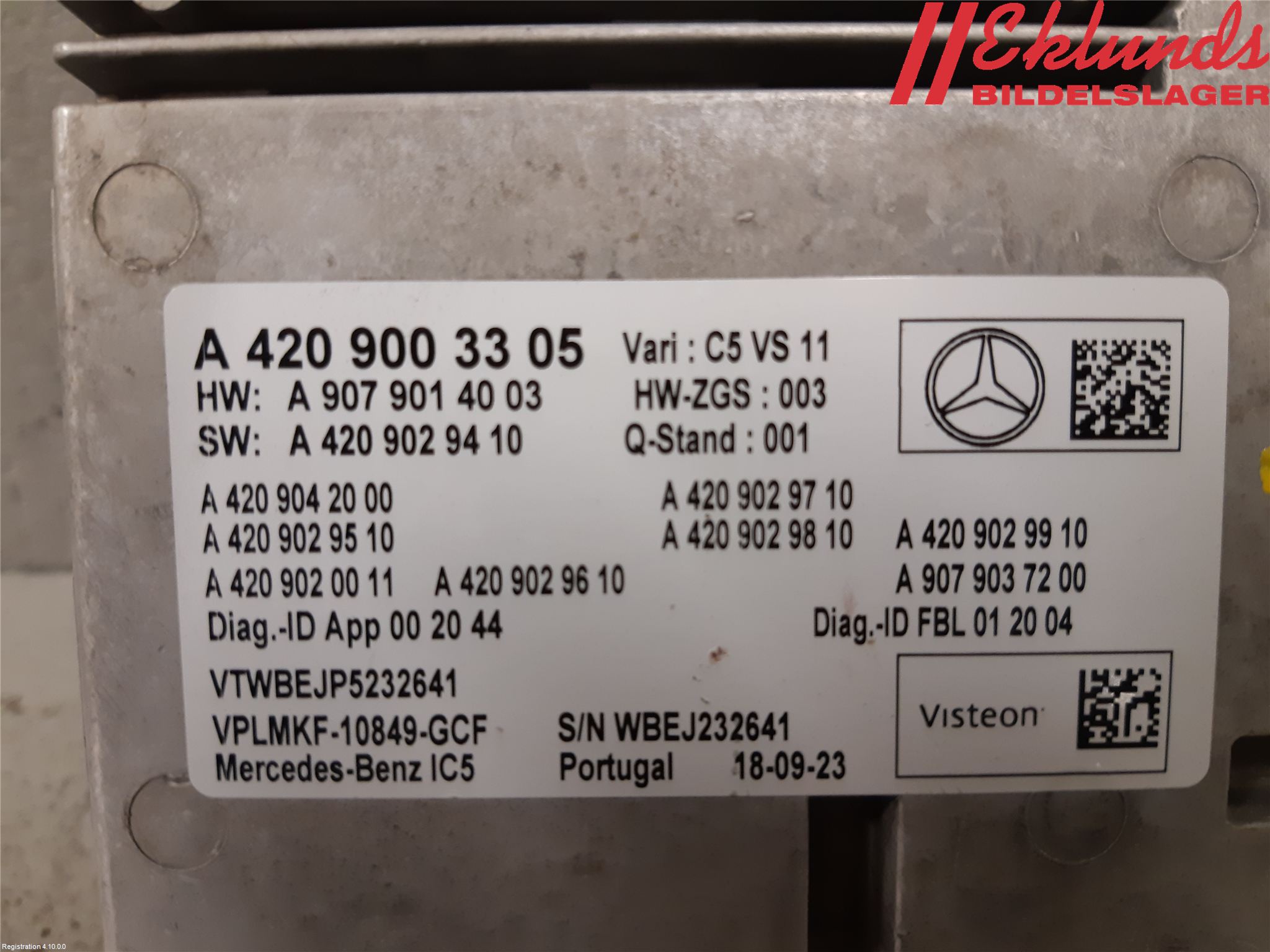 Mercedes-Benz MB SPRINTER (W907/W910) 19- Radio-Stereo Förstärkare