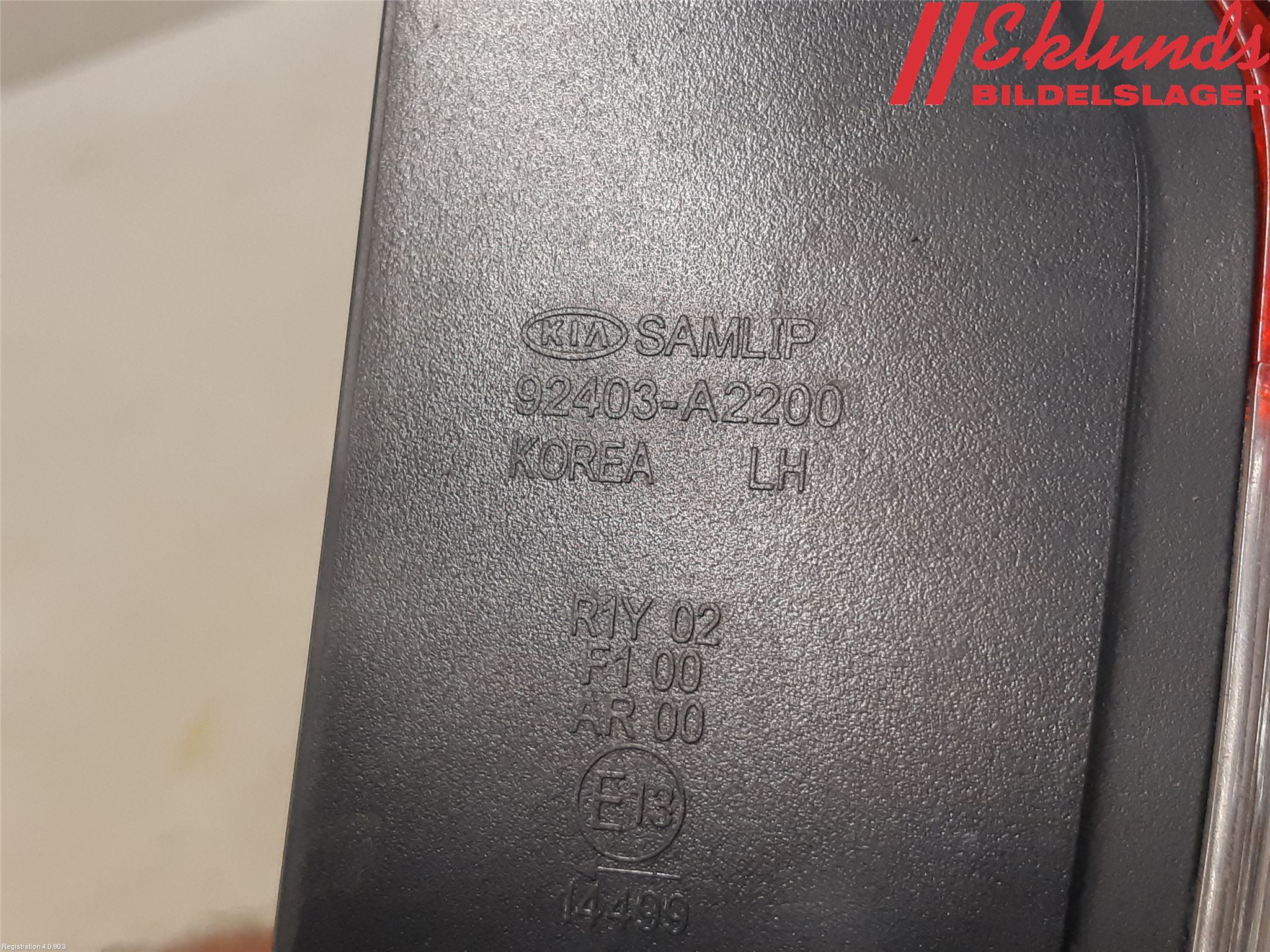 Kia CEED 12-18 Bakljus Lucka Vä