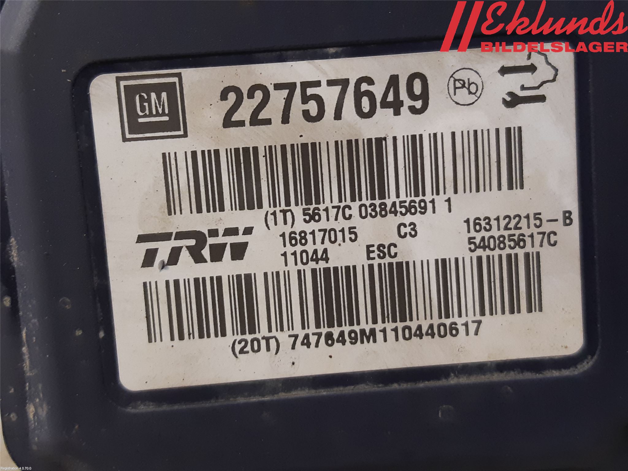 Opel INSIGNIA 09-16 Abs Hydraulaggregat