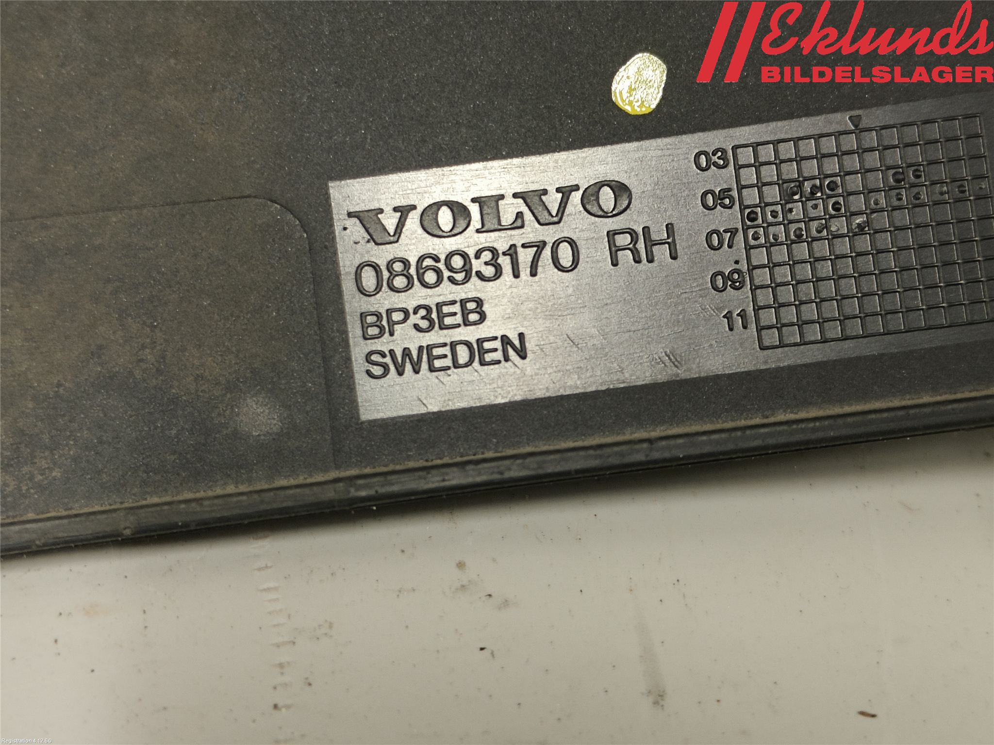 Volvo V70 05-08 Stötfångarlist Fram