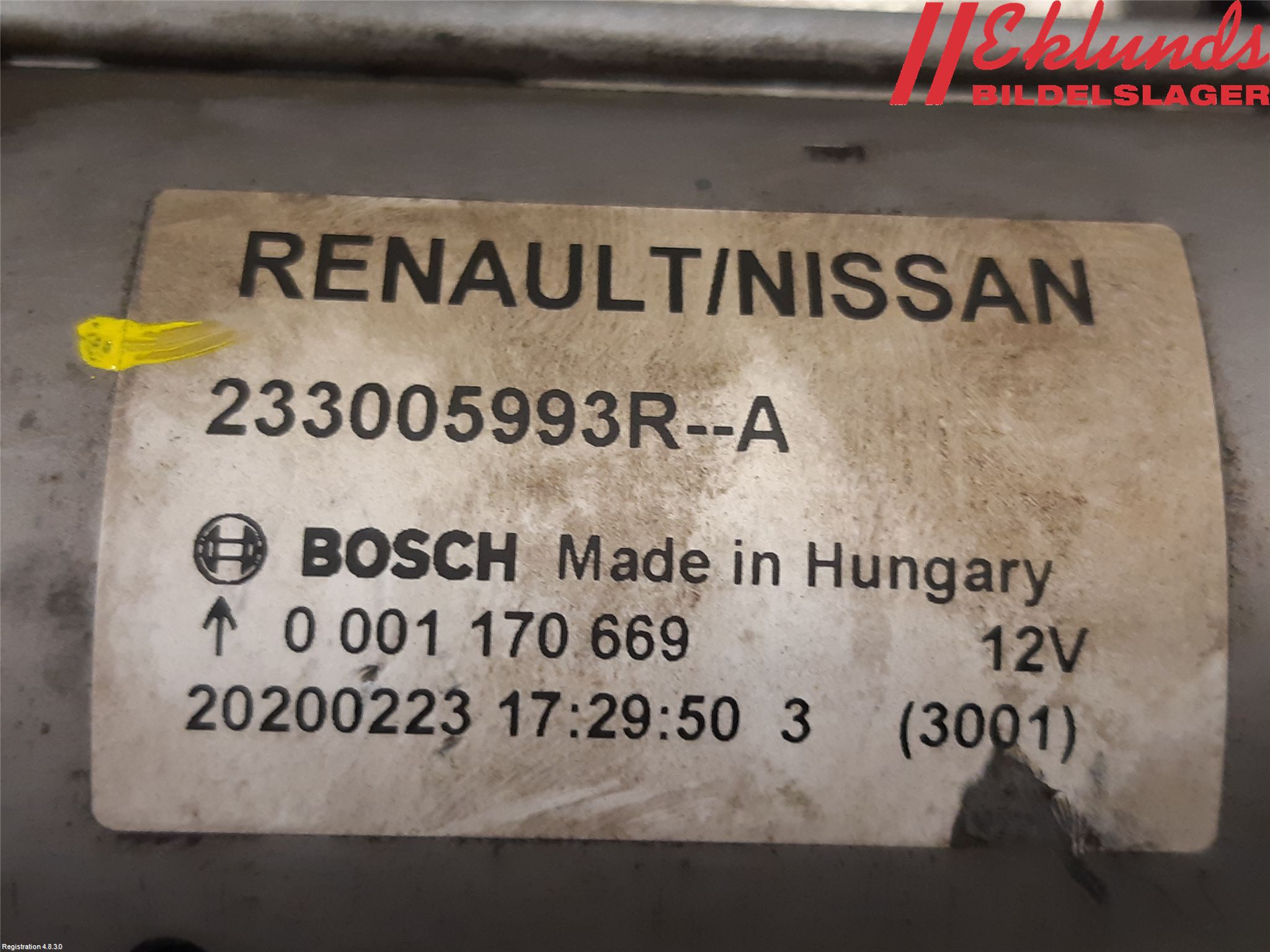 Renault CLIO/E-TECH V 20- Startmotor