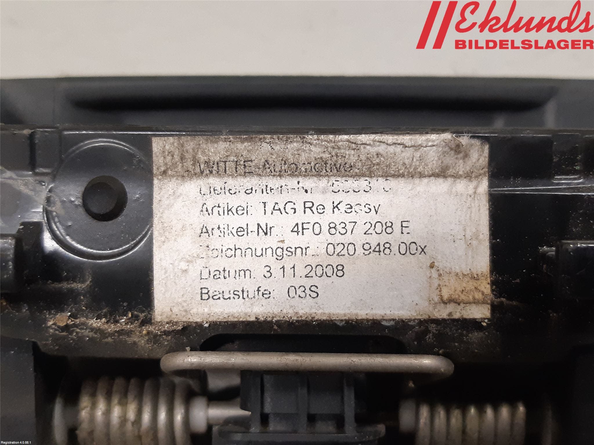 Audi A6/S6 05-11 Dörrhandtag Yttre Hö