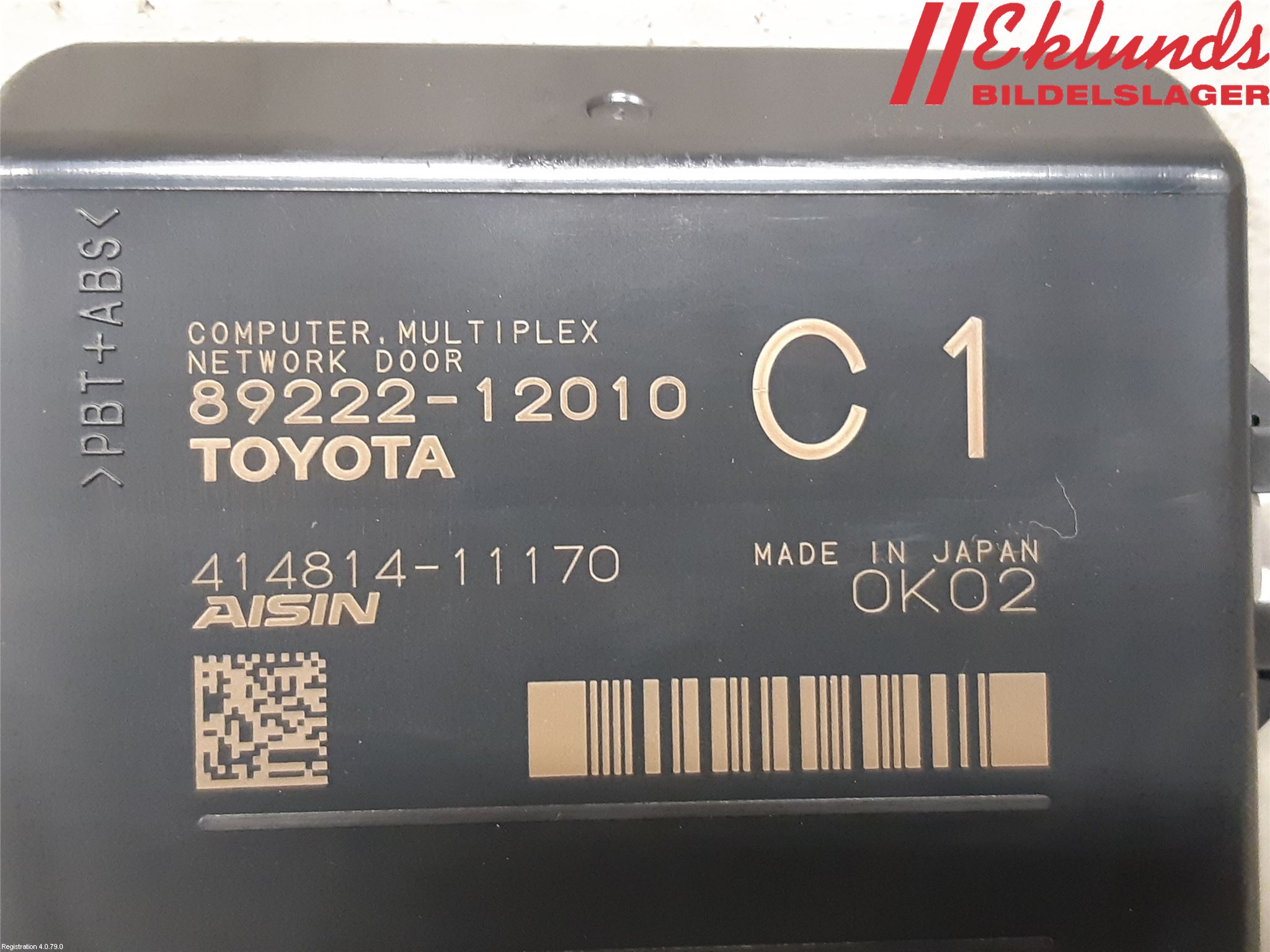 Toyota COROLLA 19- Styrenhet Baklucka