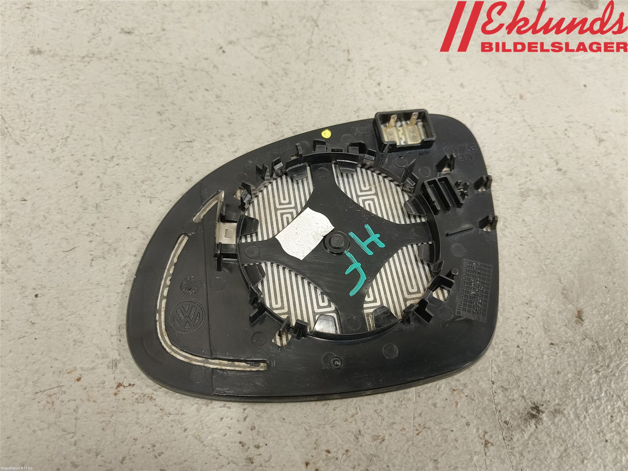 Volkswagen VW TIGUAN 07-16 Spegelglas Hö