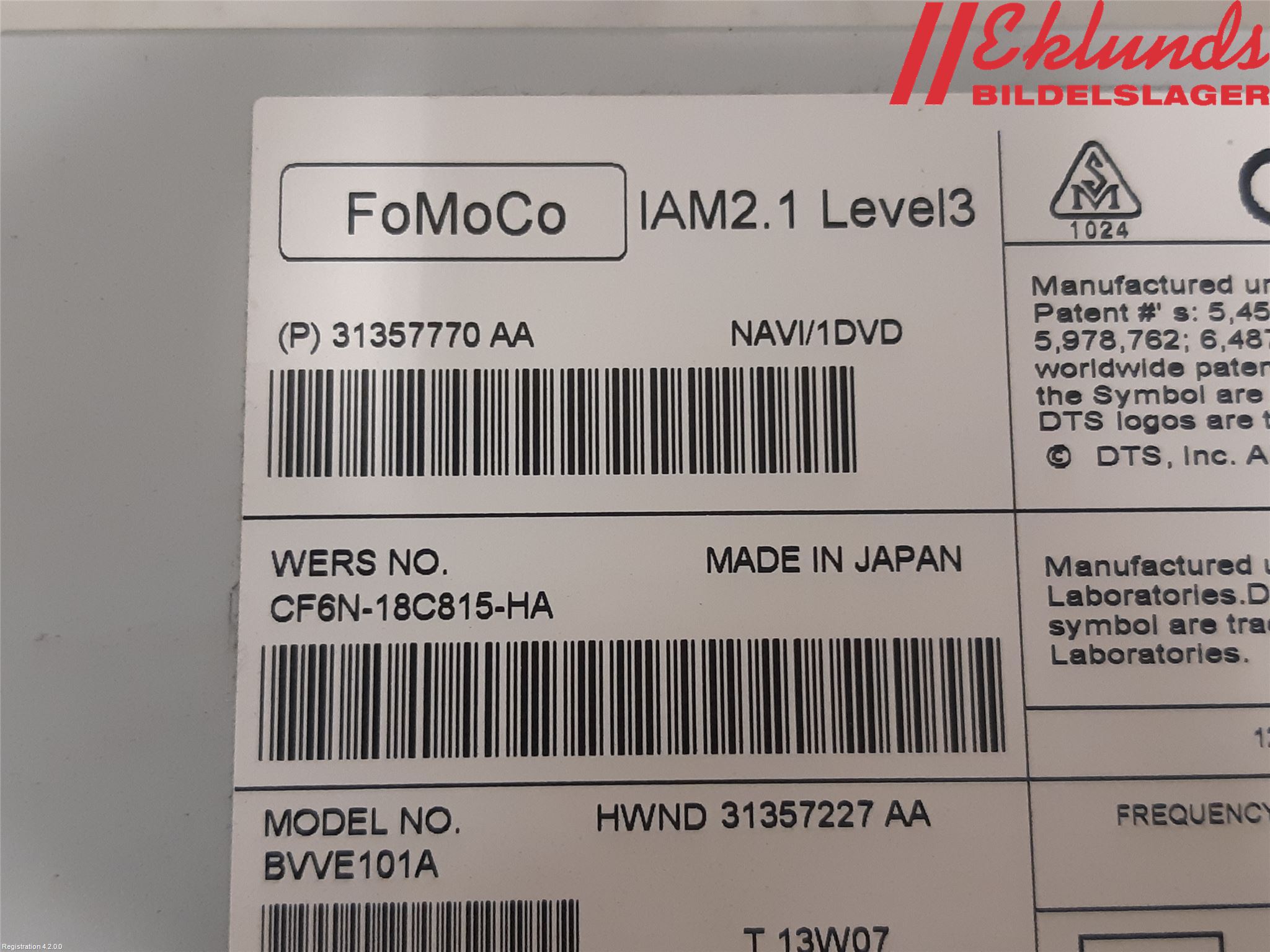 Volvo V60 11-13 Cd Radio - Multimediapanel