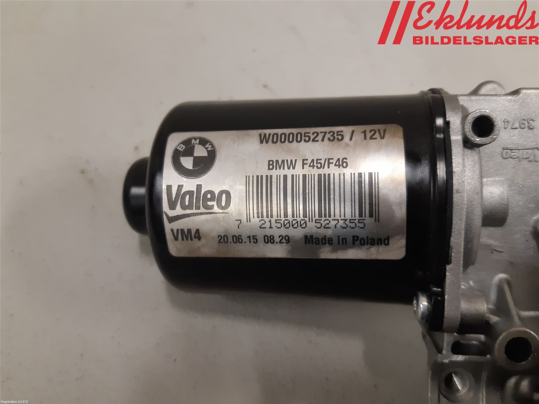 BMW 2 F45 Active Tourer 14-21 Torkarmotor Vindruta