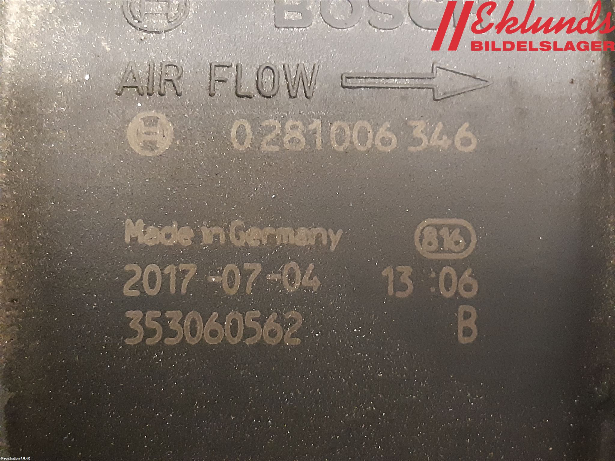 Volvo V70 08-13 Injluftmassamätare