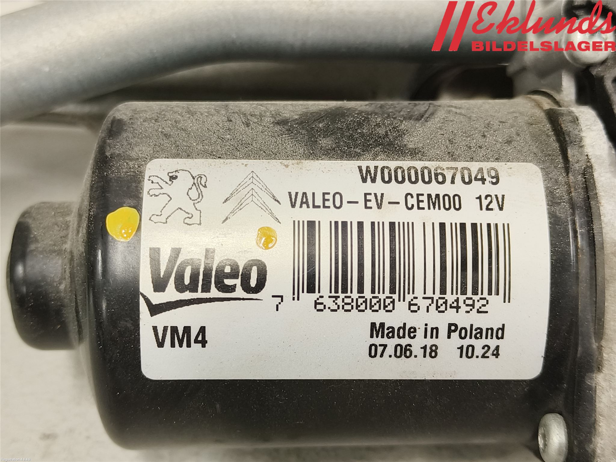 Peugeot EXPERT/E-EXPERT 17- Torkarmekanism Vindruta