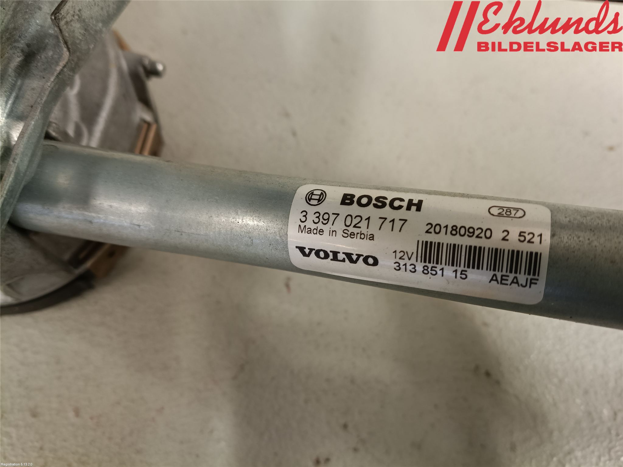 Volvo V90 17->> Torkarmotor Vindruta