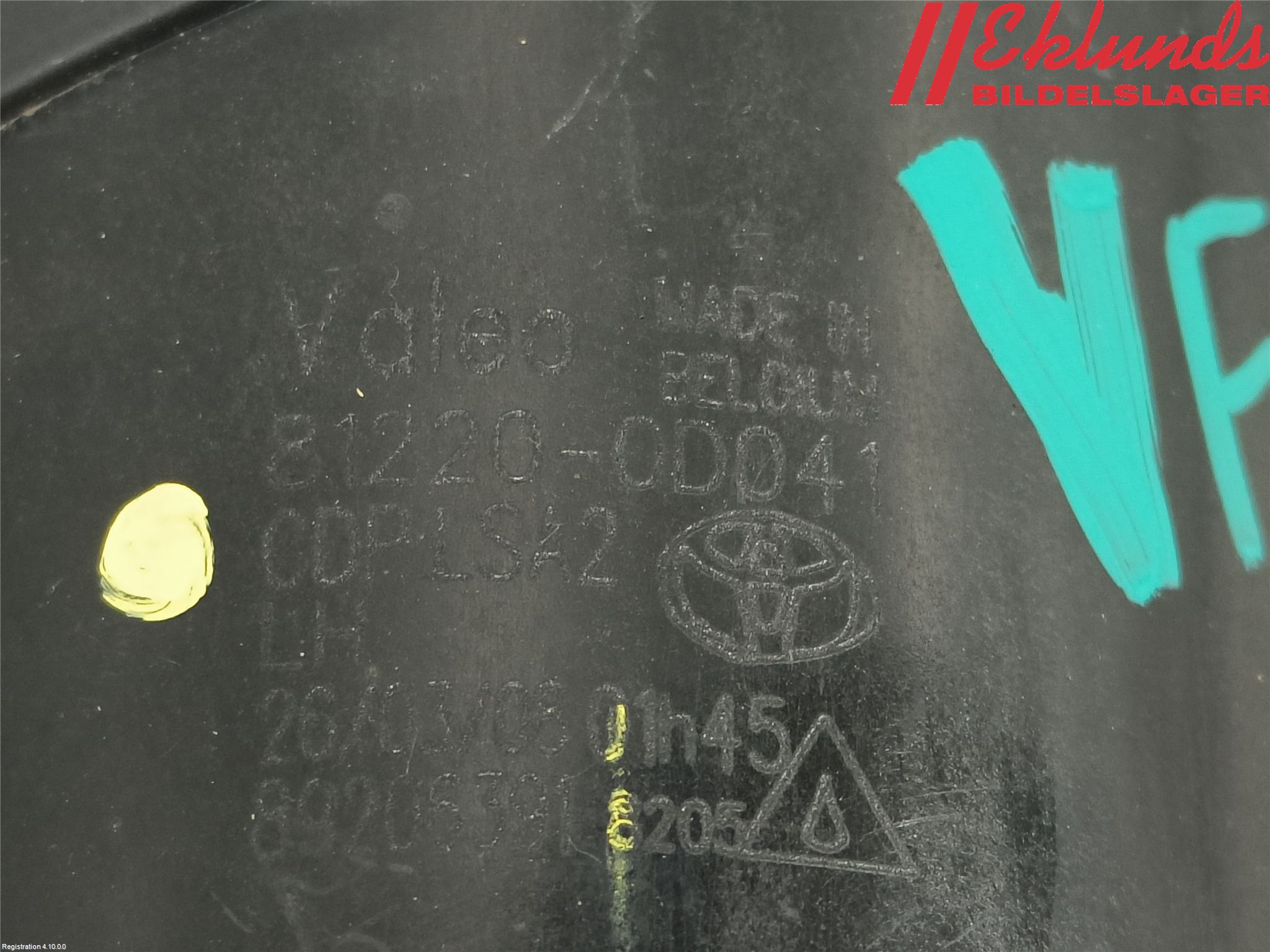 Toyota AURIS 07-09 Dimljus-Varselljus Fram