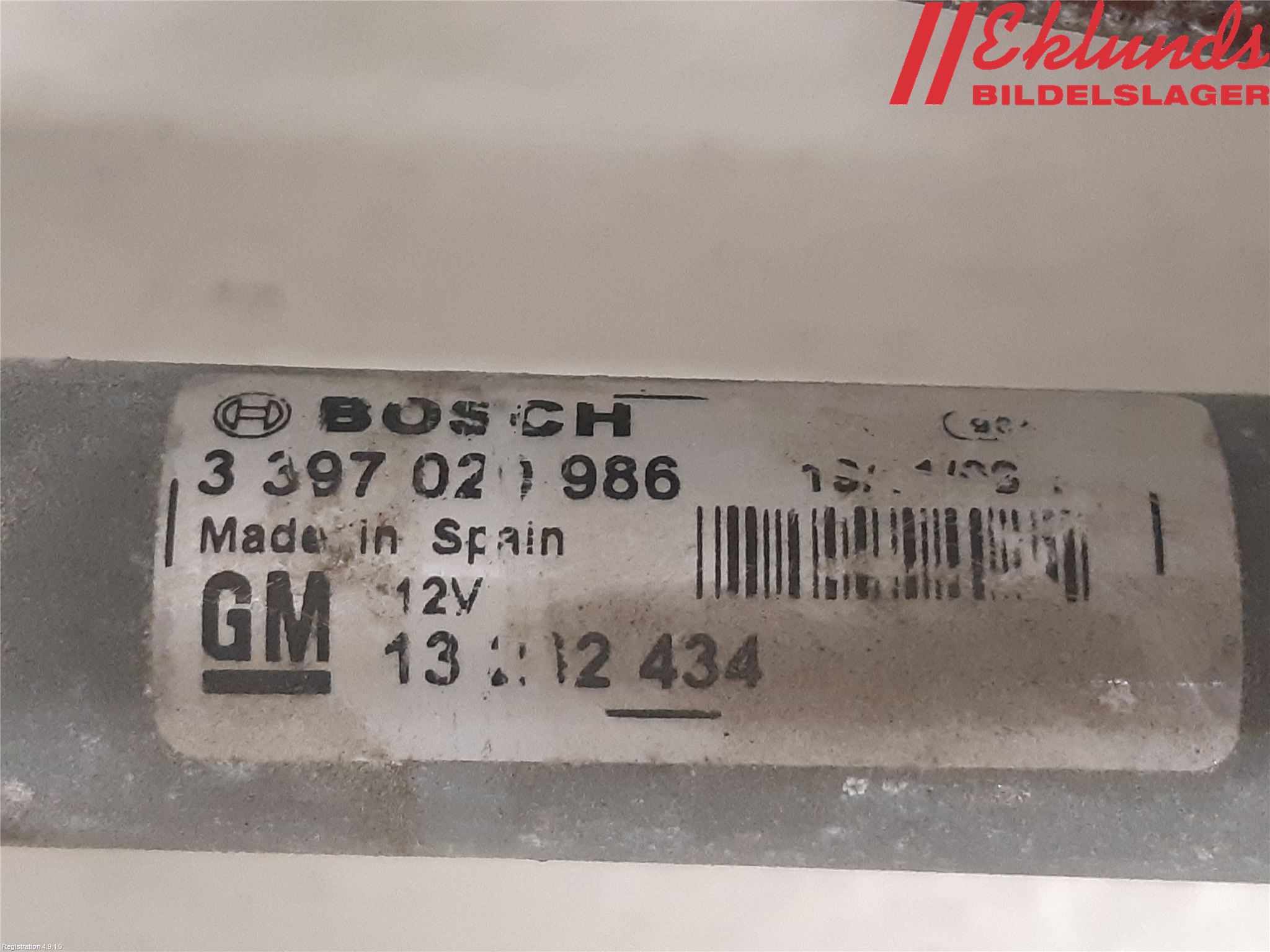 Opel ASTRA J 10-15 Torkarmekanism Vindruta