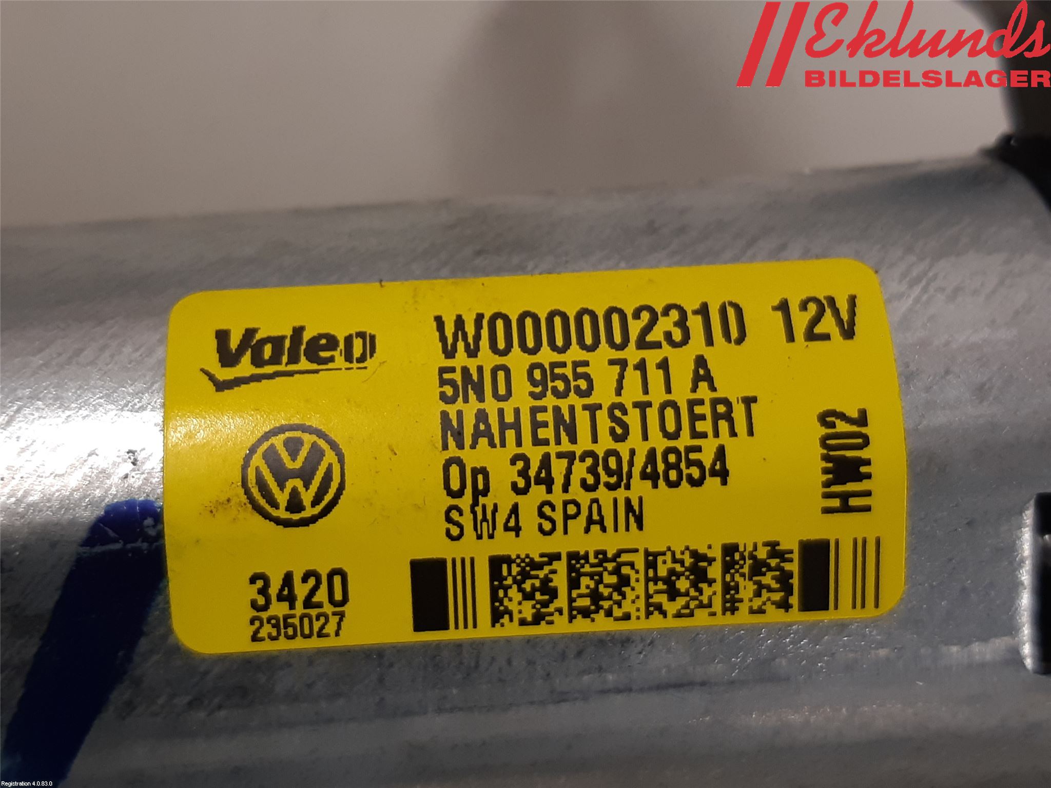 Volkswagen VW TIGUAN 07-16 Torkarmotor Baklucka