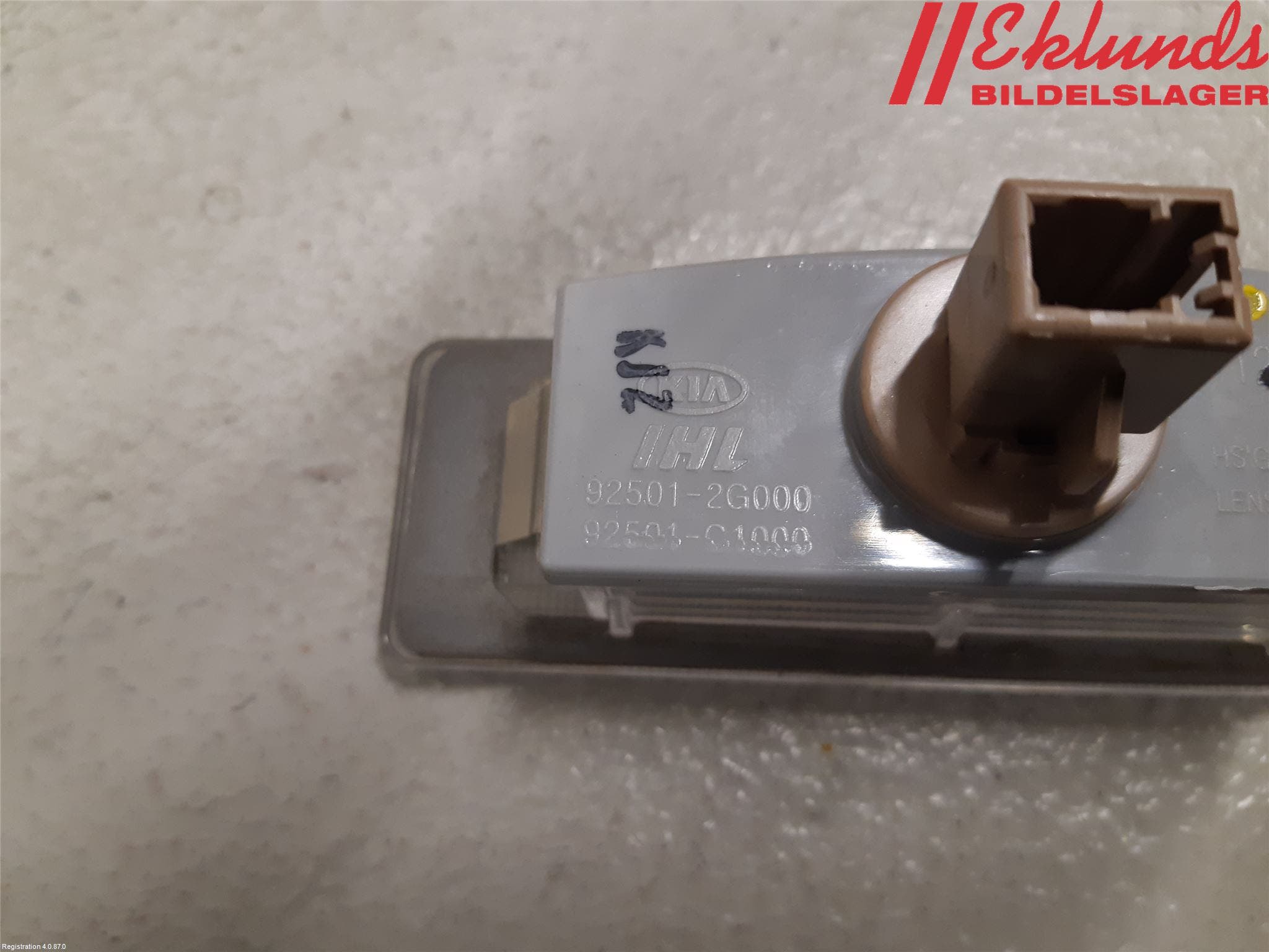 Kia SPORTAGE (QL) 16-21 Skylt Belysning