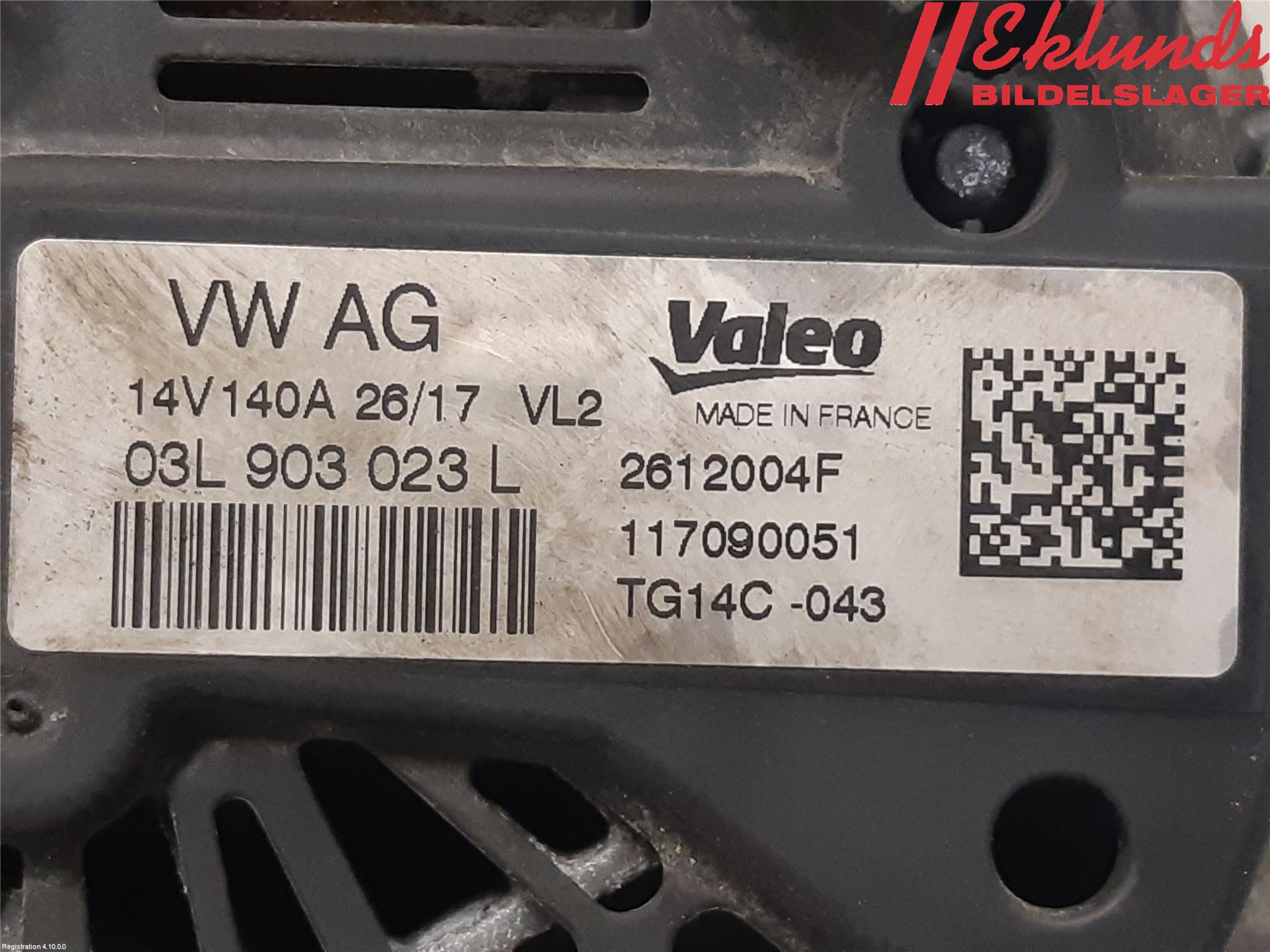 Volkswagen VW PASSAT 15-19 Generator