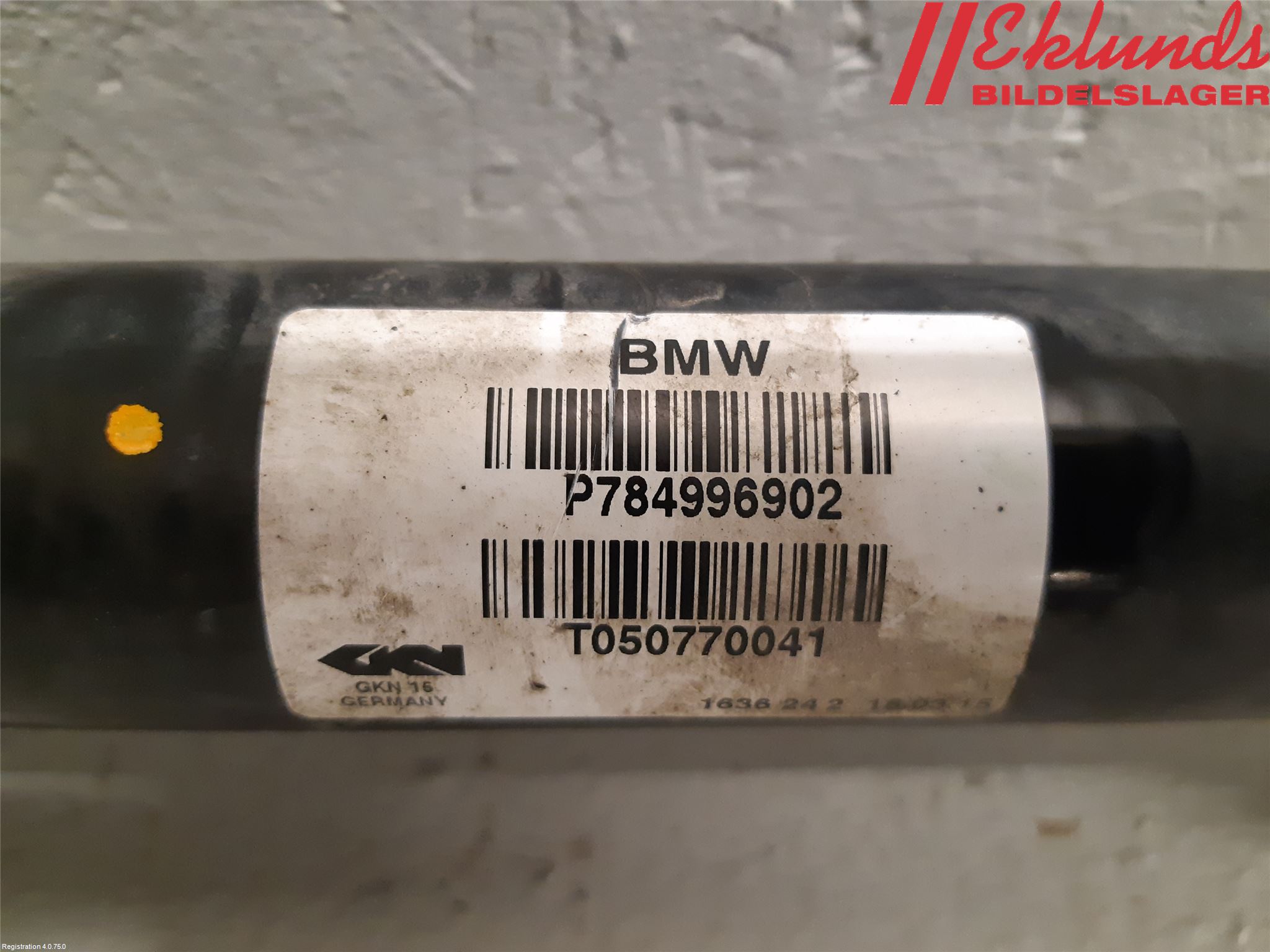 BMW X6 F16 14-19 Drivaxel Bak Vänster