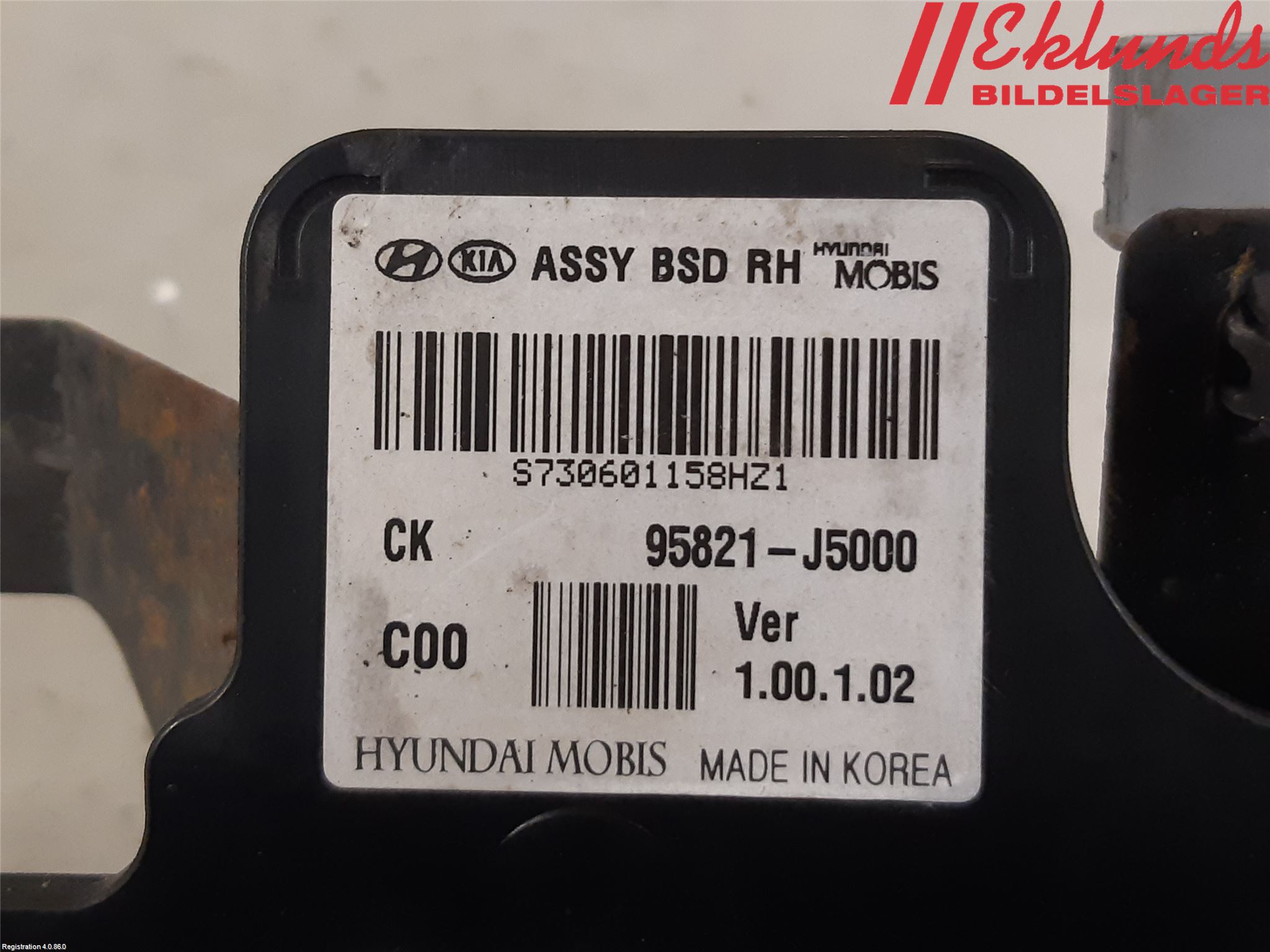 Kia STINGER 18- Sensor Aktivt Kollisionsskydd