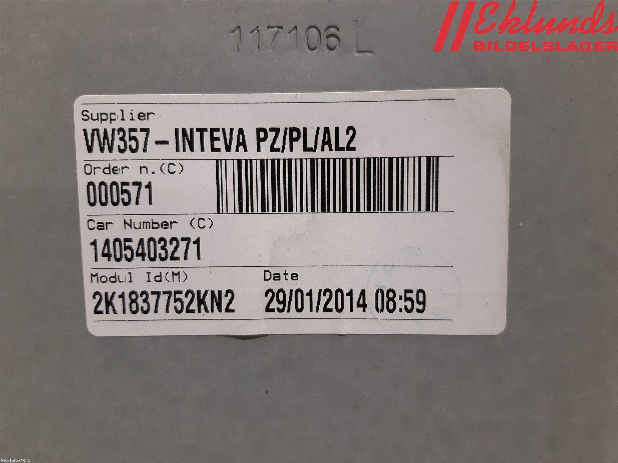 Volkswagen VW CADDY 11-15 Fönsterhiss El Kompl