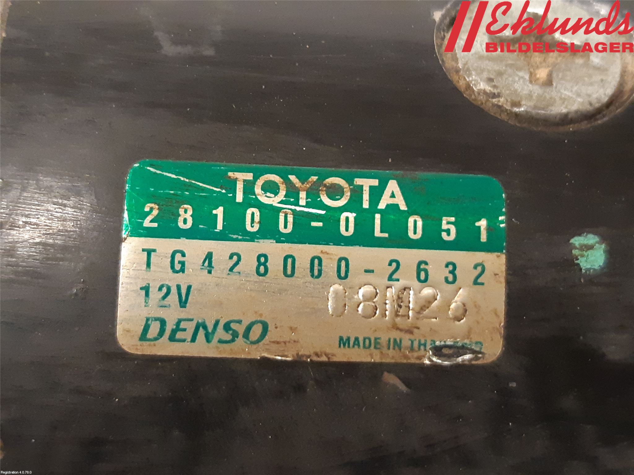 Toyota HILUX 05-16 Startmotor Diesel