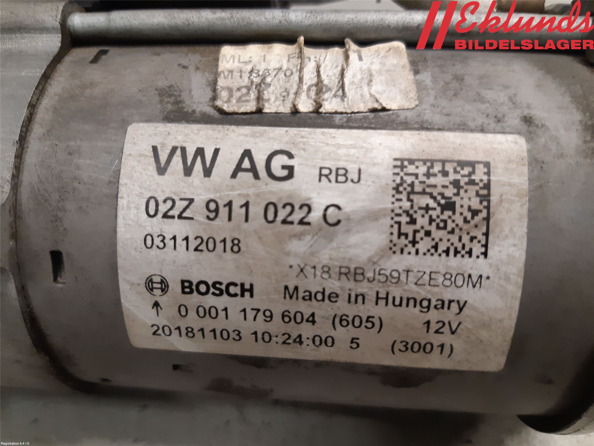 Volkswagen VW GOLF / E-GOLF VII 13-20 Startmotor