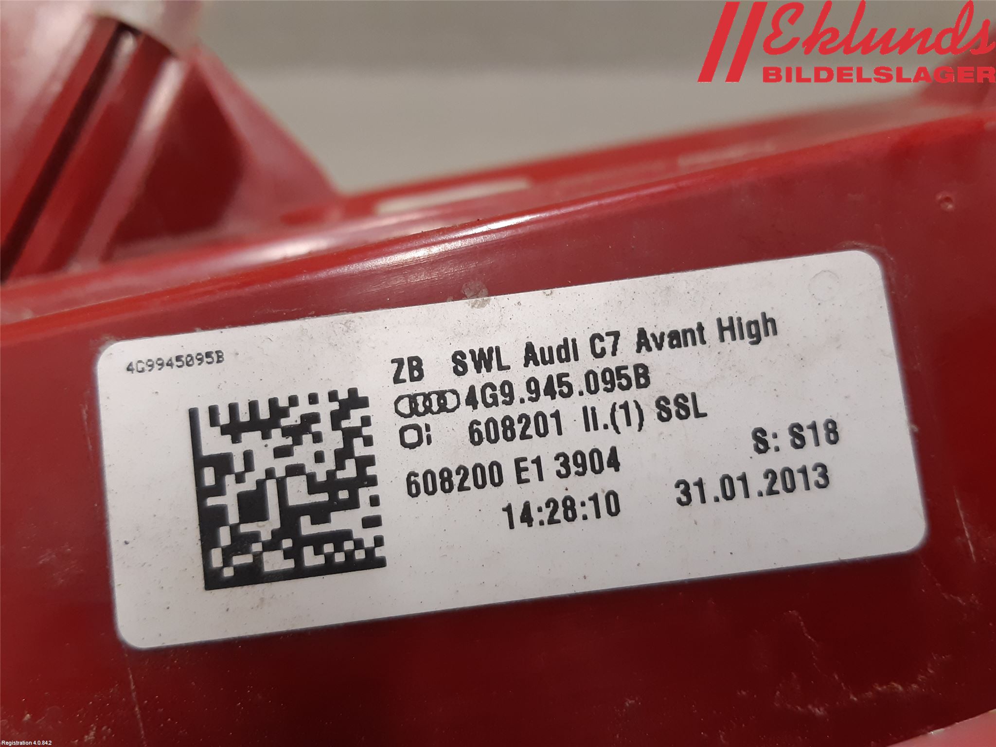 Audi A6/S6 4G 11-18 Bakljus Vänster