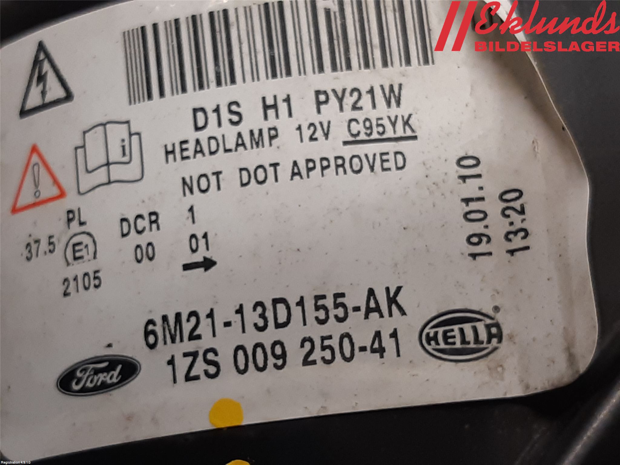 Ford GALAXY 06-15 Strålkastare Vänster