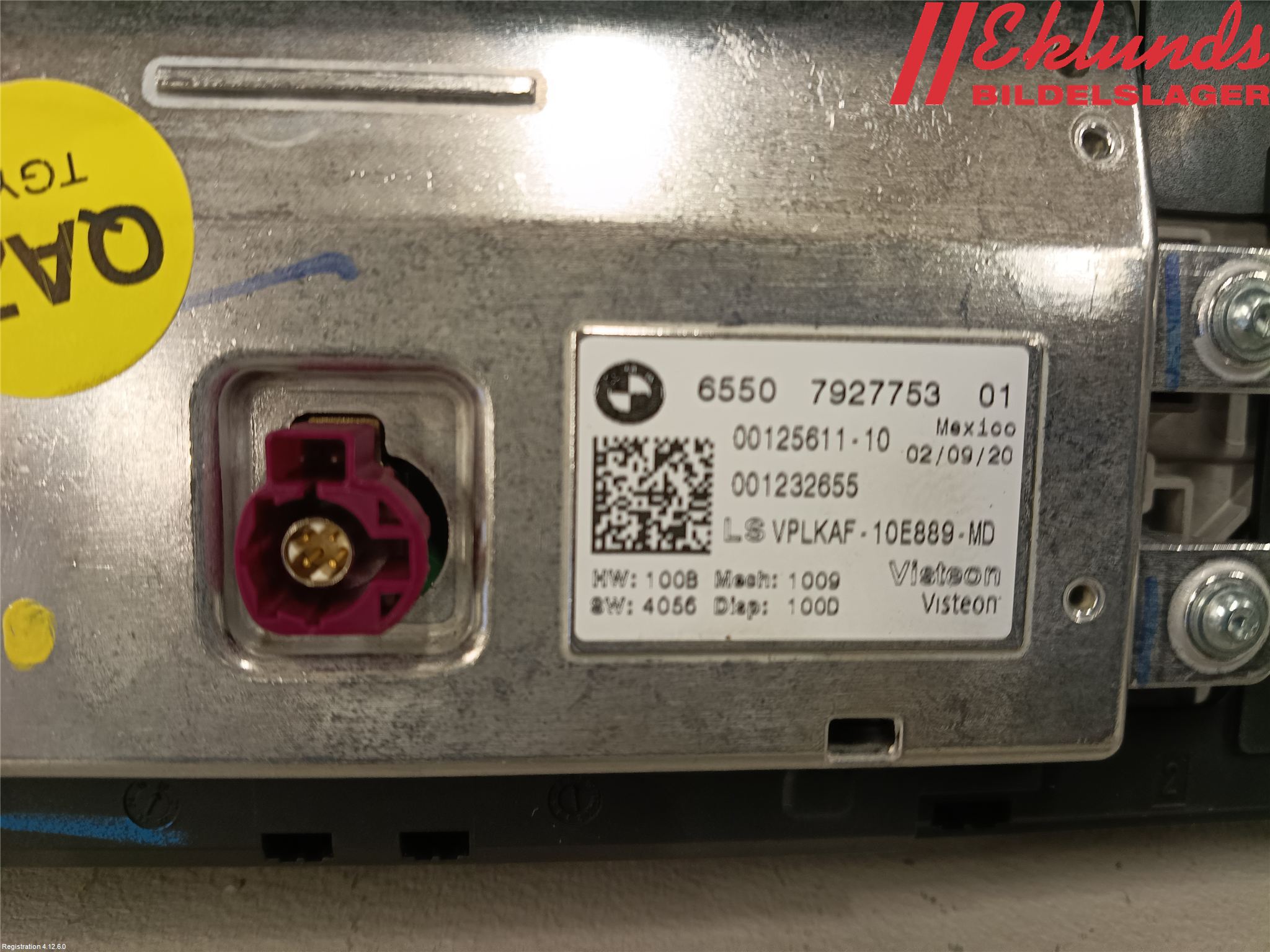 BMW 3 G20/G21/G80/G81 19- Multifunktionsdisplay