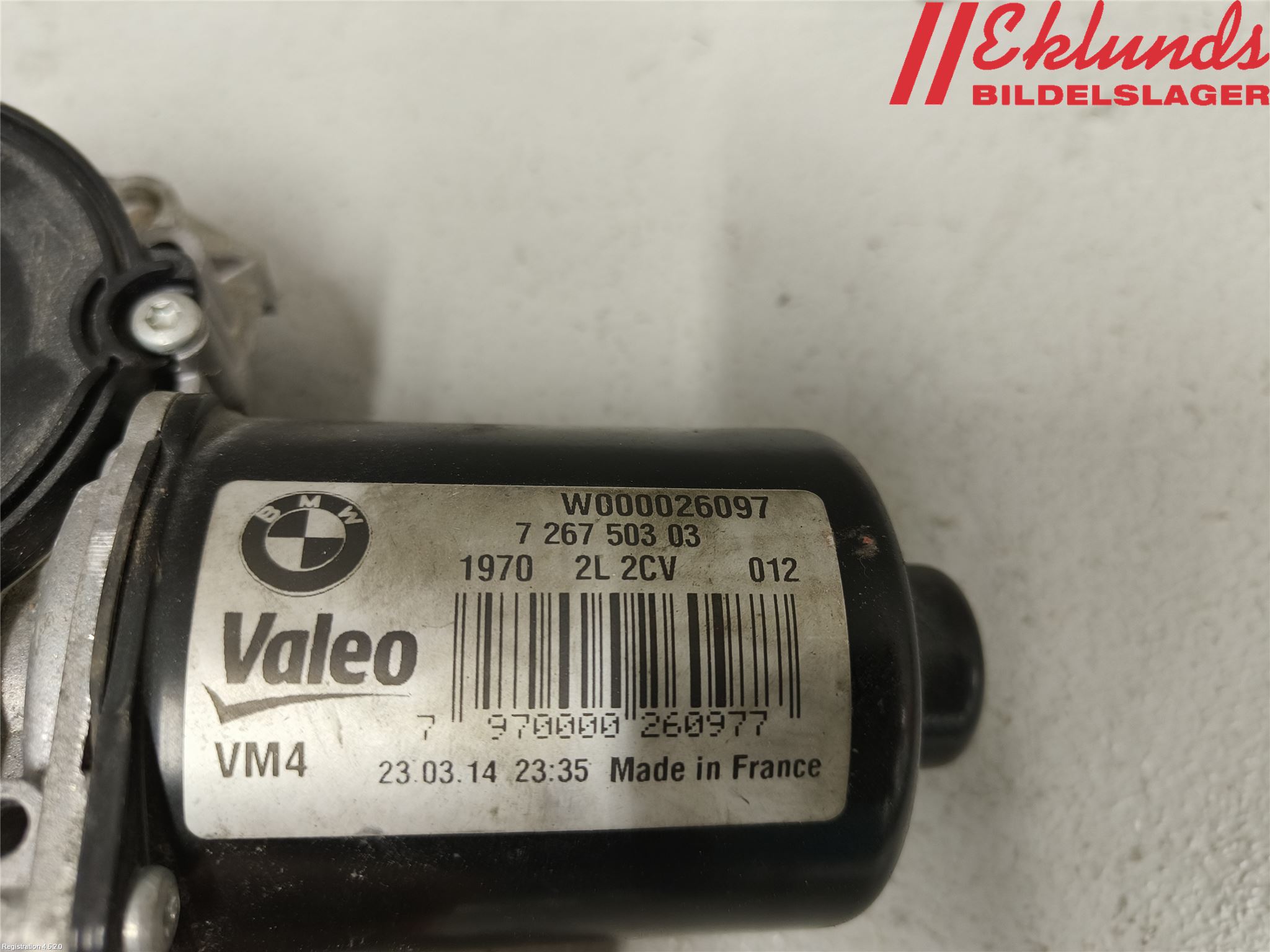 BMW 2 F22/F23/F87 Coupé/Cab 13-21 Torkarmotor Vindruta