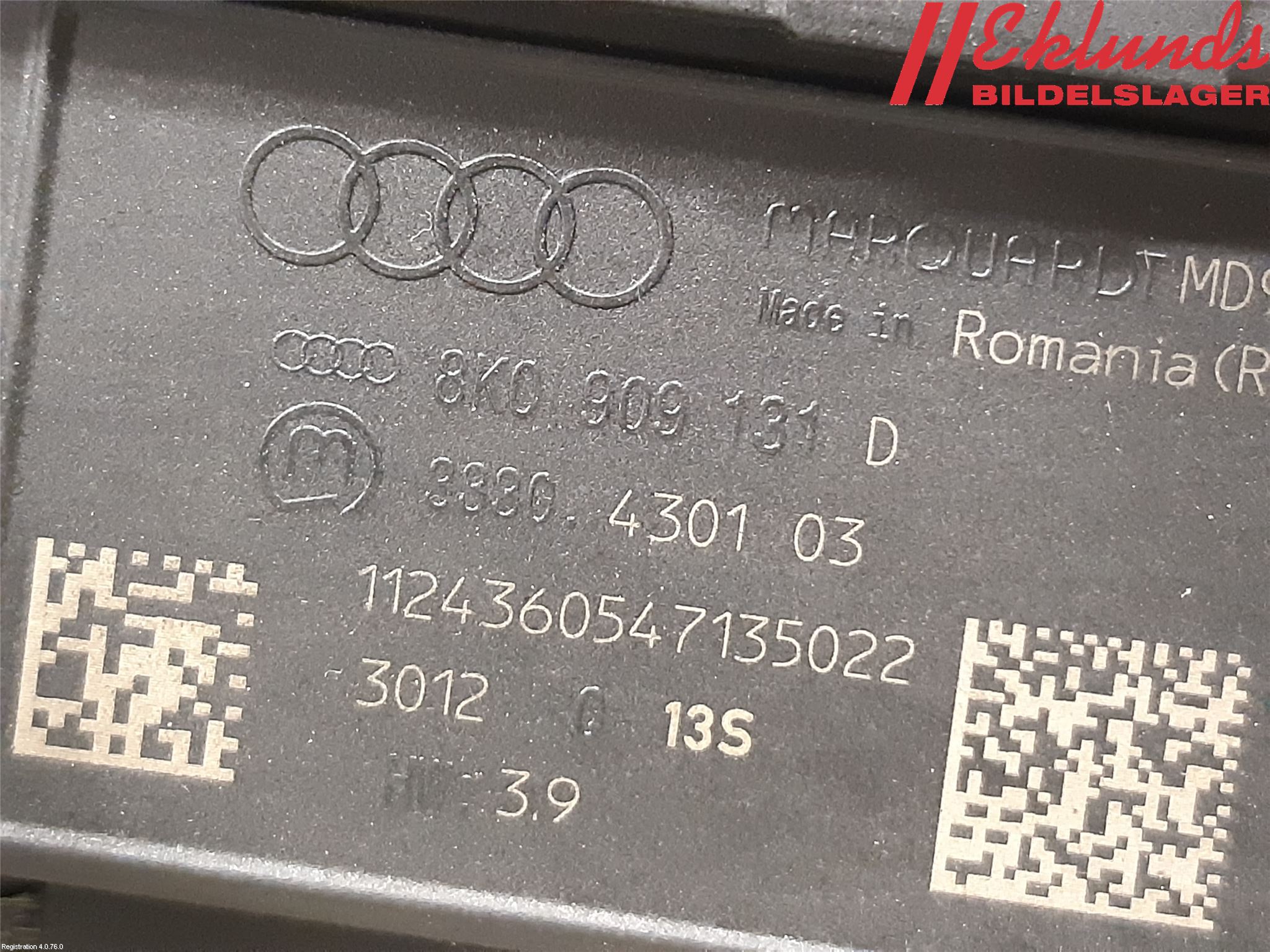 Audi A4 12-15 Rattlås-Tändlås Elektrisk