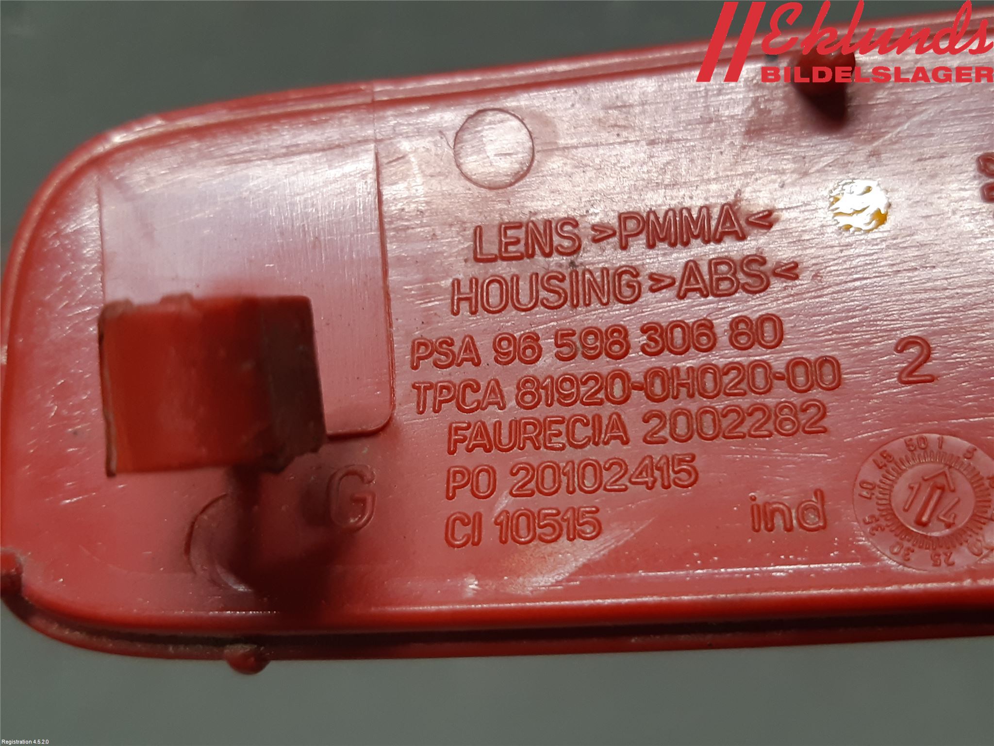 Peugeot EXPERT 07-14 Dimljus/Reflex Bak