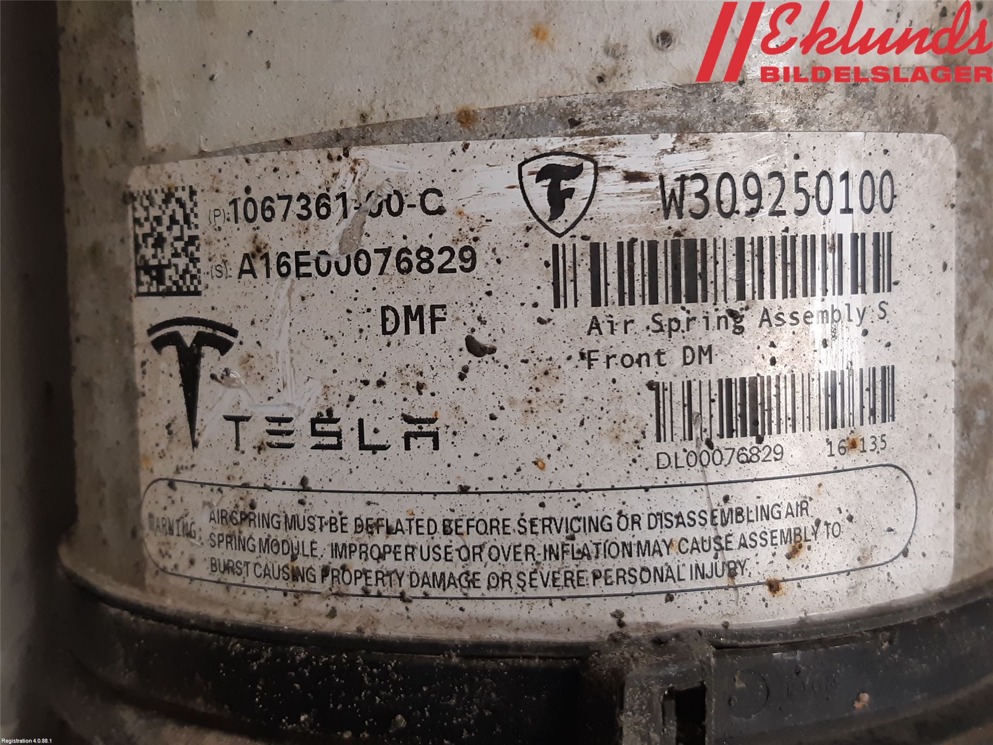 Tesla MODEL S 13- Fjädr Hydraulregl Fram