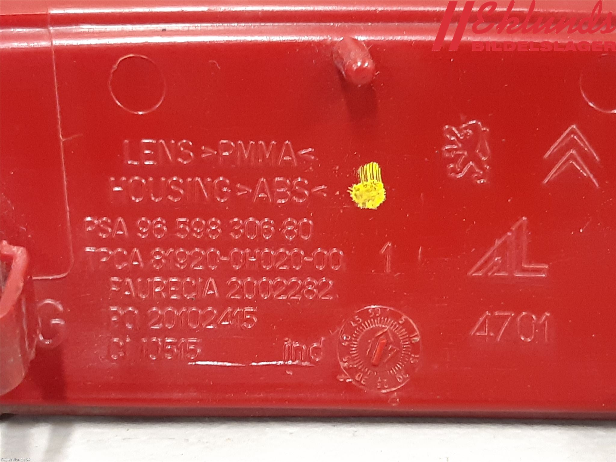 Citroen JUMPY/E-JUMPY 16- Dimljus/Reflex Bak