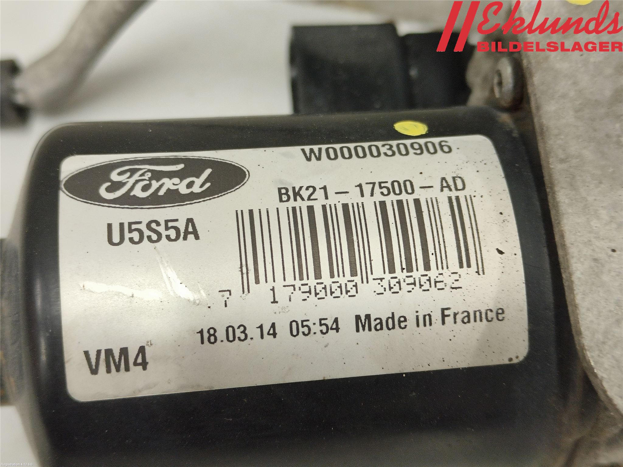 Ford TRANSIT/TOURNEO CUSTOM 13-24 Torkarmotor Vindruta