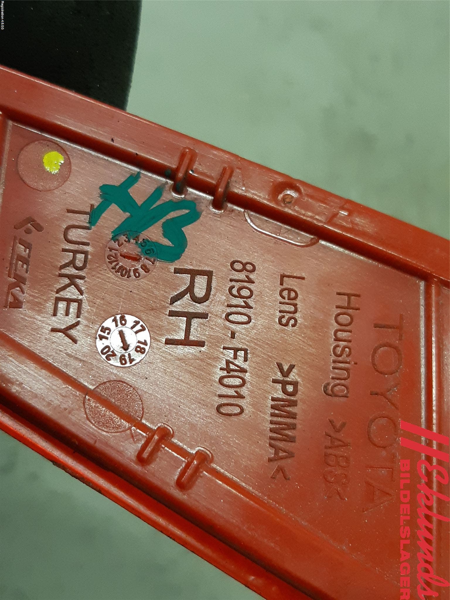 Toyota C-HR 16-23 Dimljus/Reflex Bak