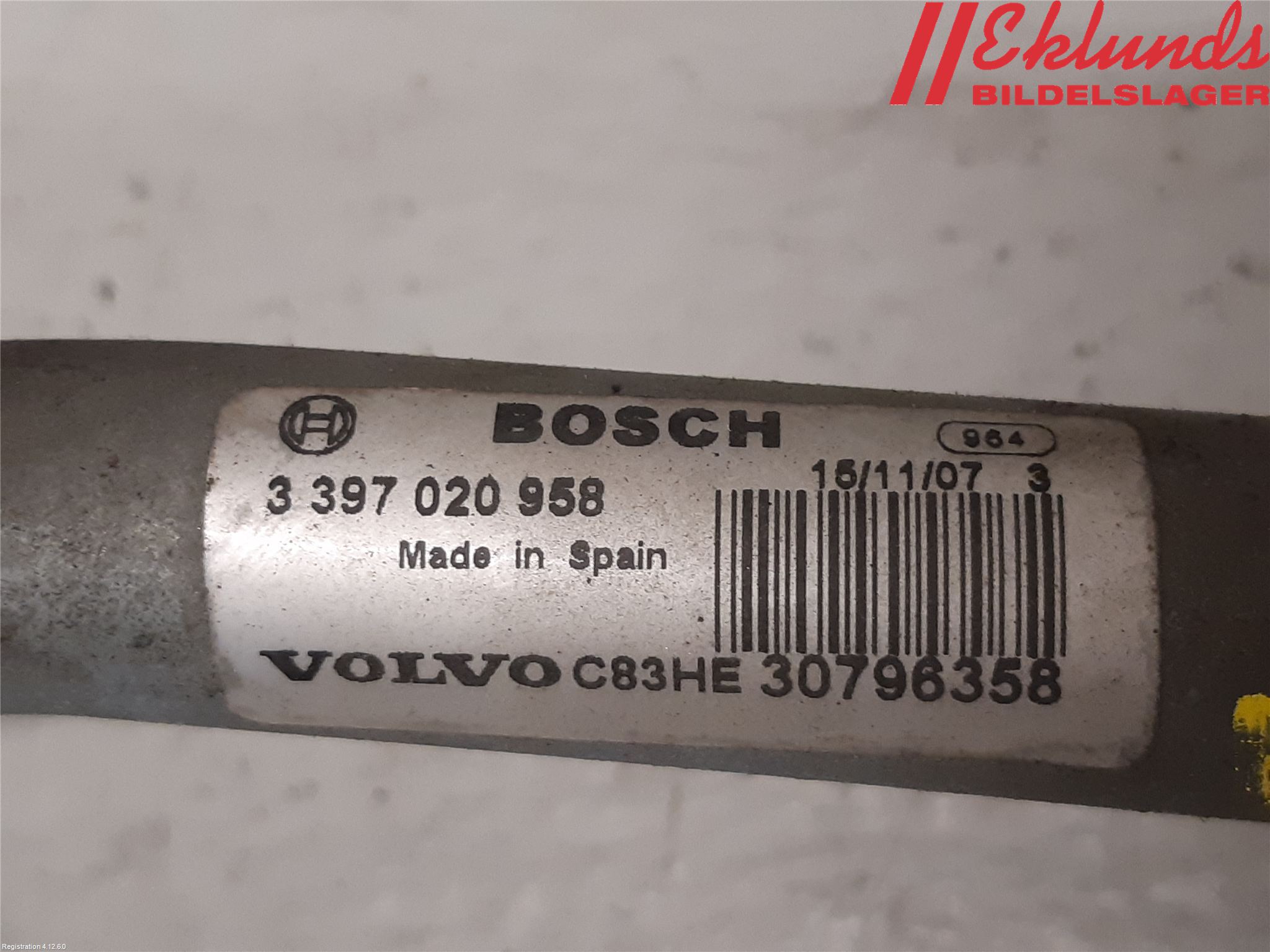 Volvo V70 08-13 Torkarmotor Vindruta