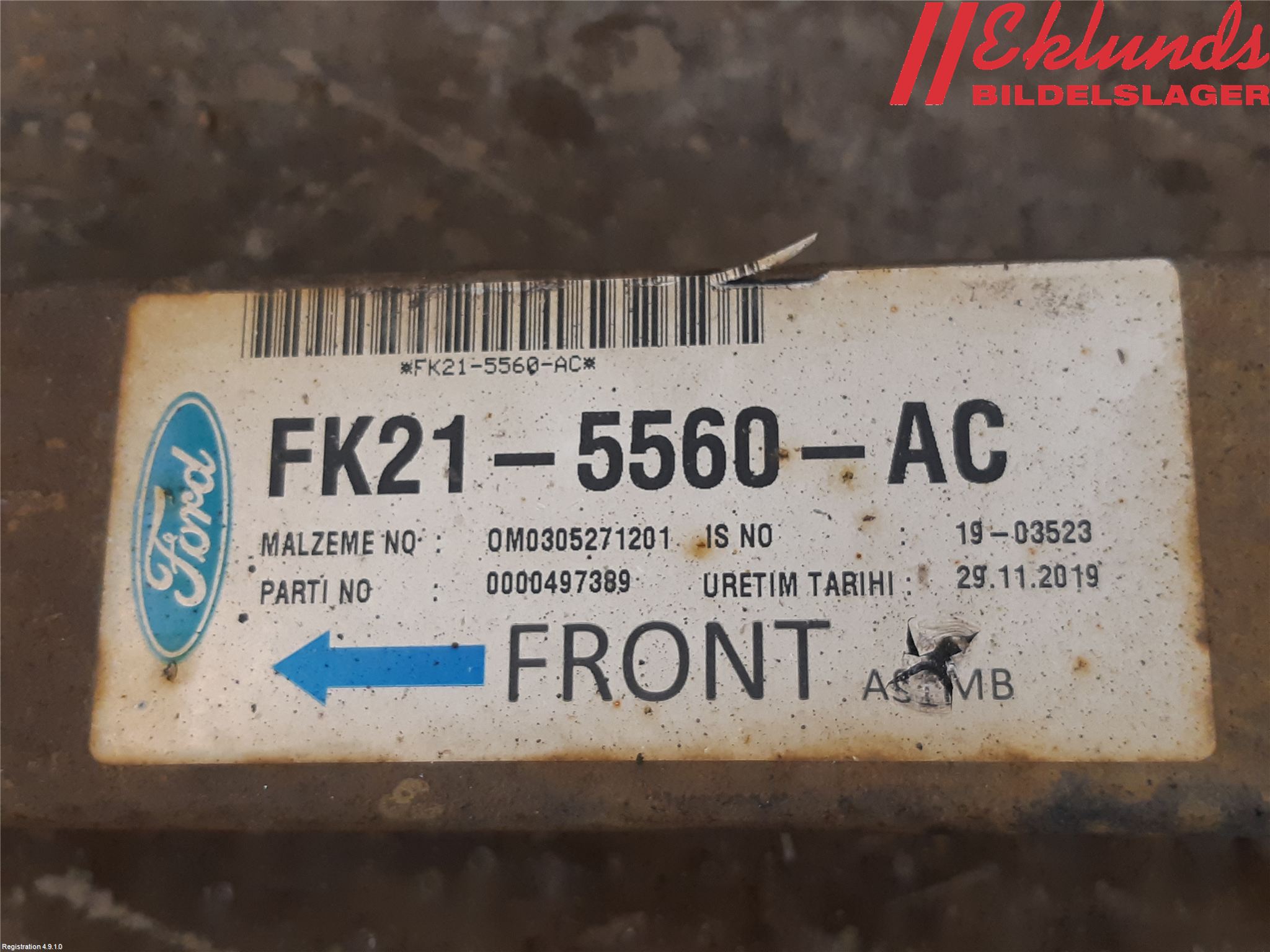 Ford TRANSIT/TOURNEO CUSTOM 13-24 Fjäder Bak Blad