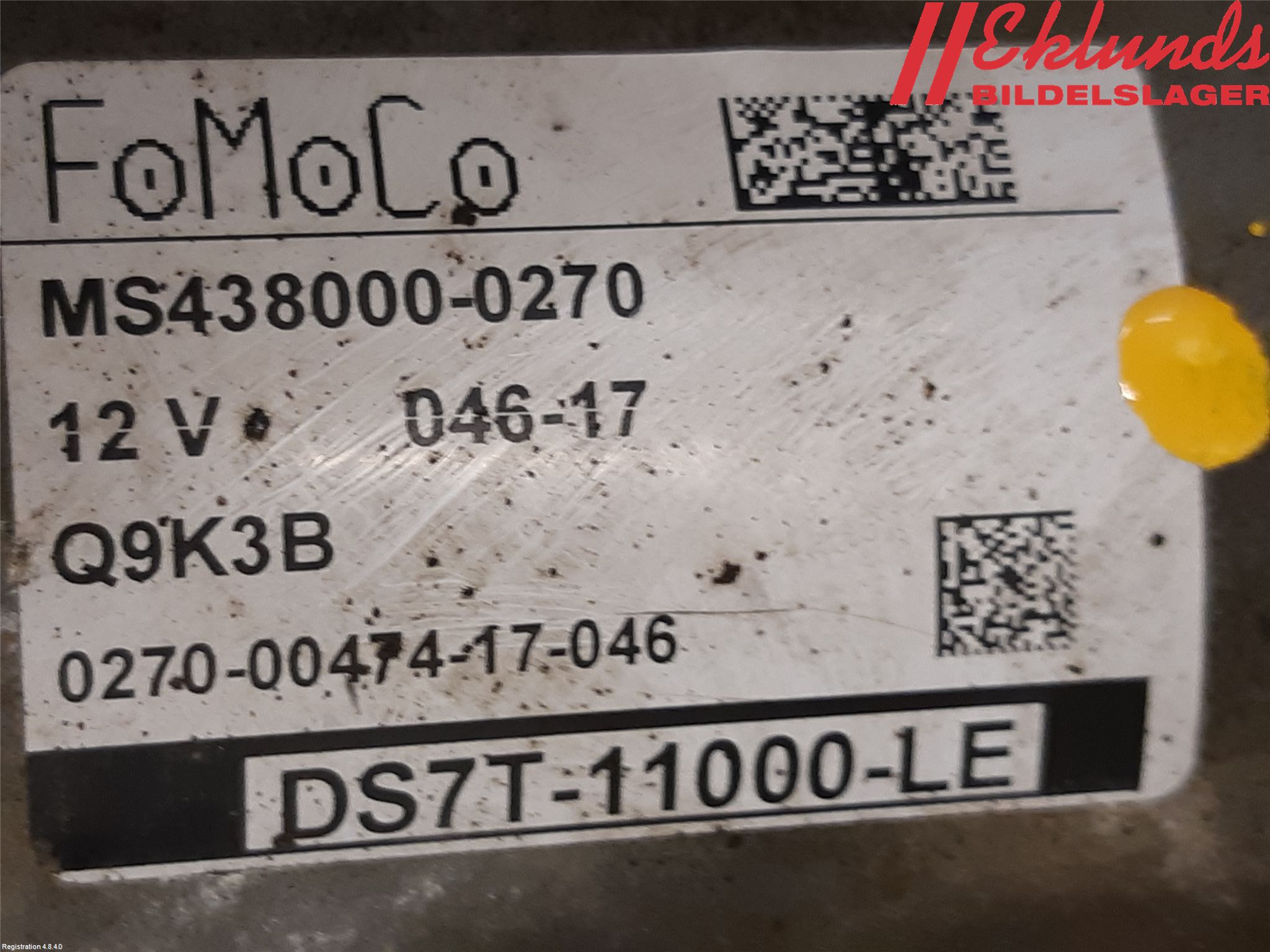 Ford MONDEO 15-22 Startmotor Diesel